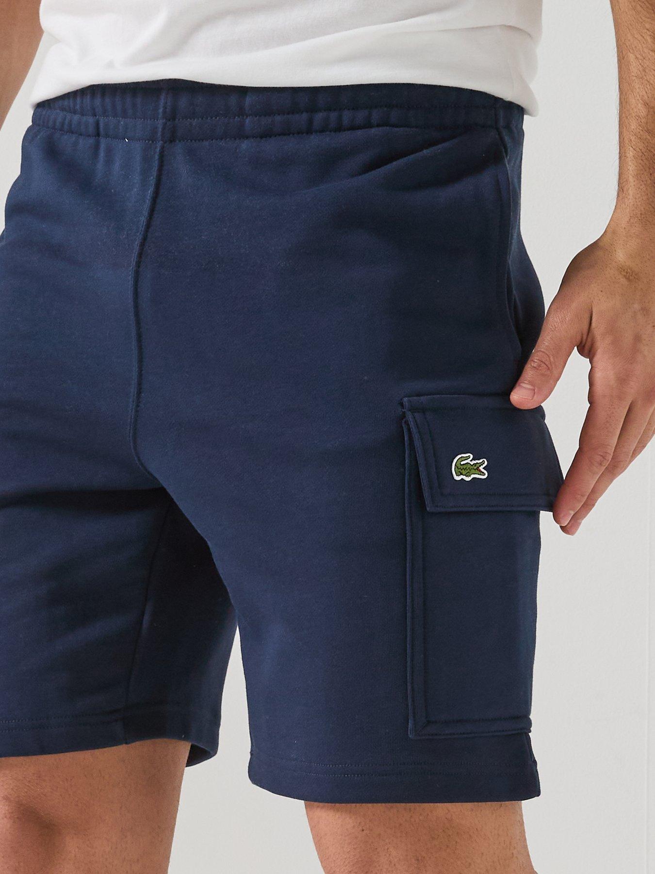 lacoste-regular-fit-fleece-cargo-shorts-navyoutfit