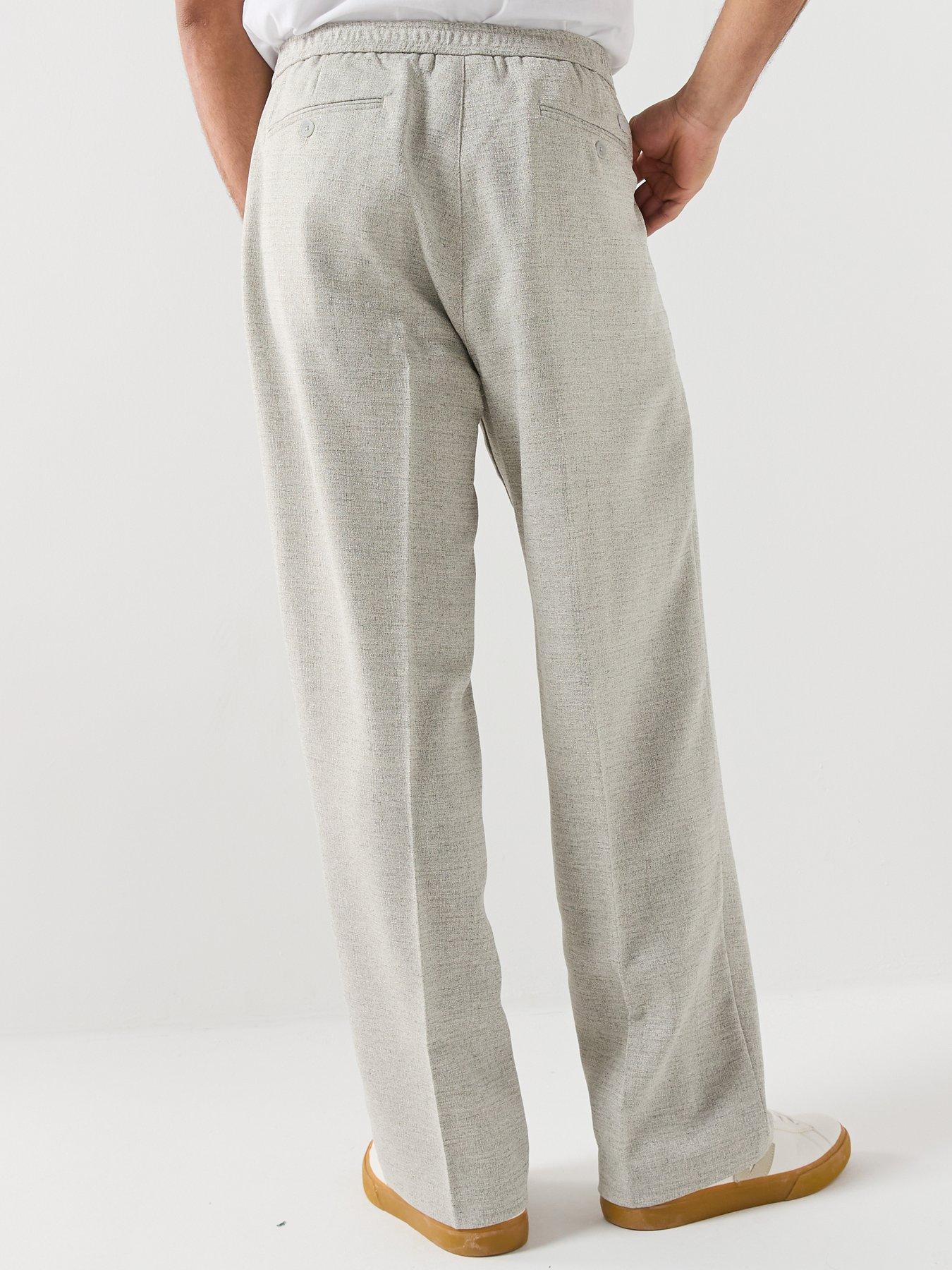 lacoste-straight-fit-marbled-canvas-trousers-greystillFront