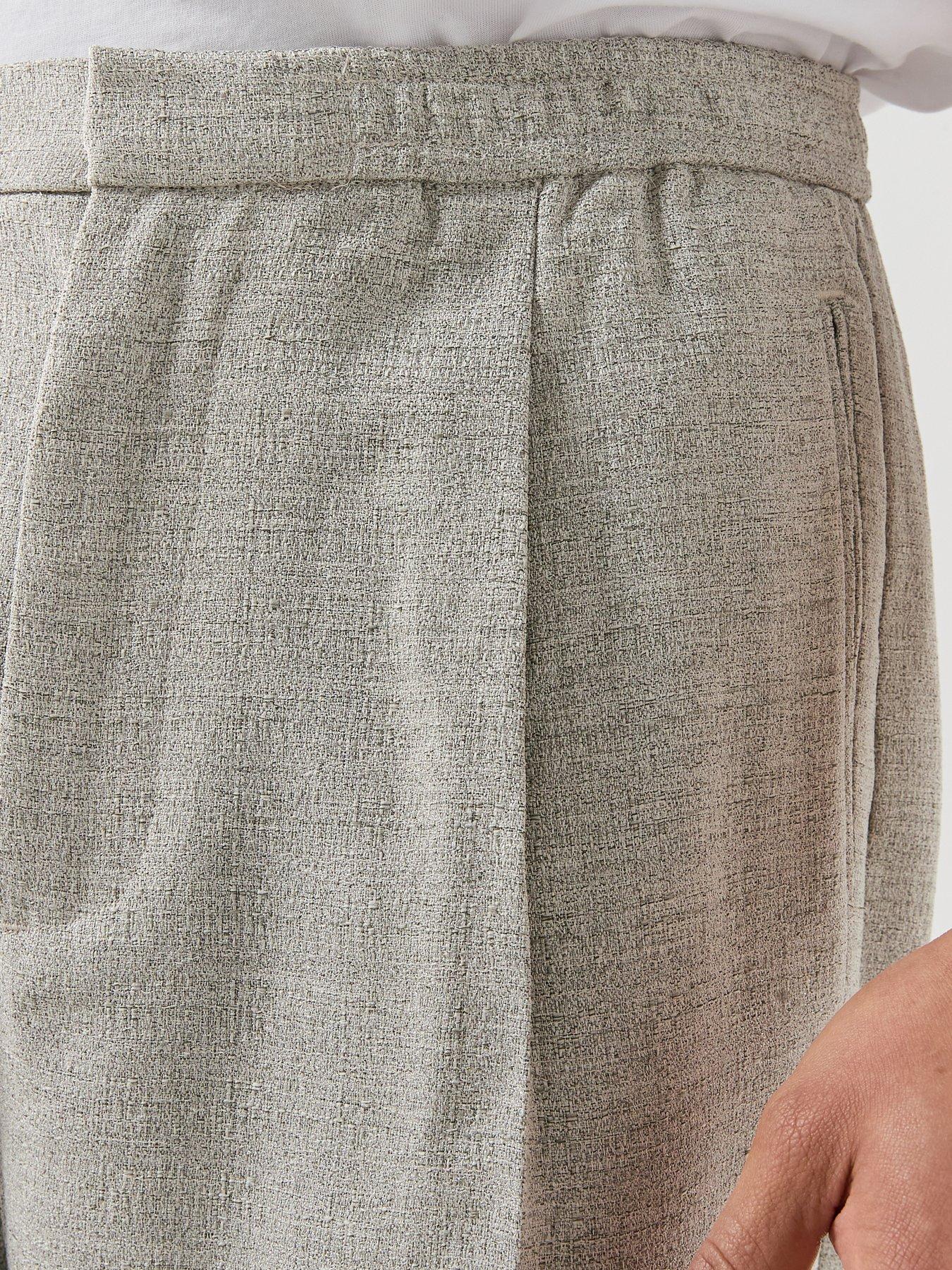 Image 4 of 6 of Lacoste Straight Fit Marbled Canvas Trousers - Grey