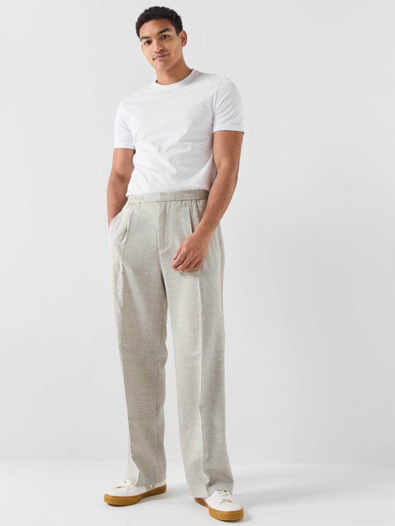 Image 6 of 6 of Lacoste Straight Fit Marbled Canvas Trousers - Grey