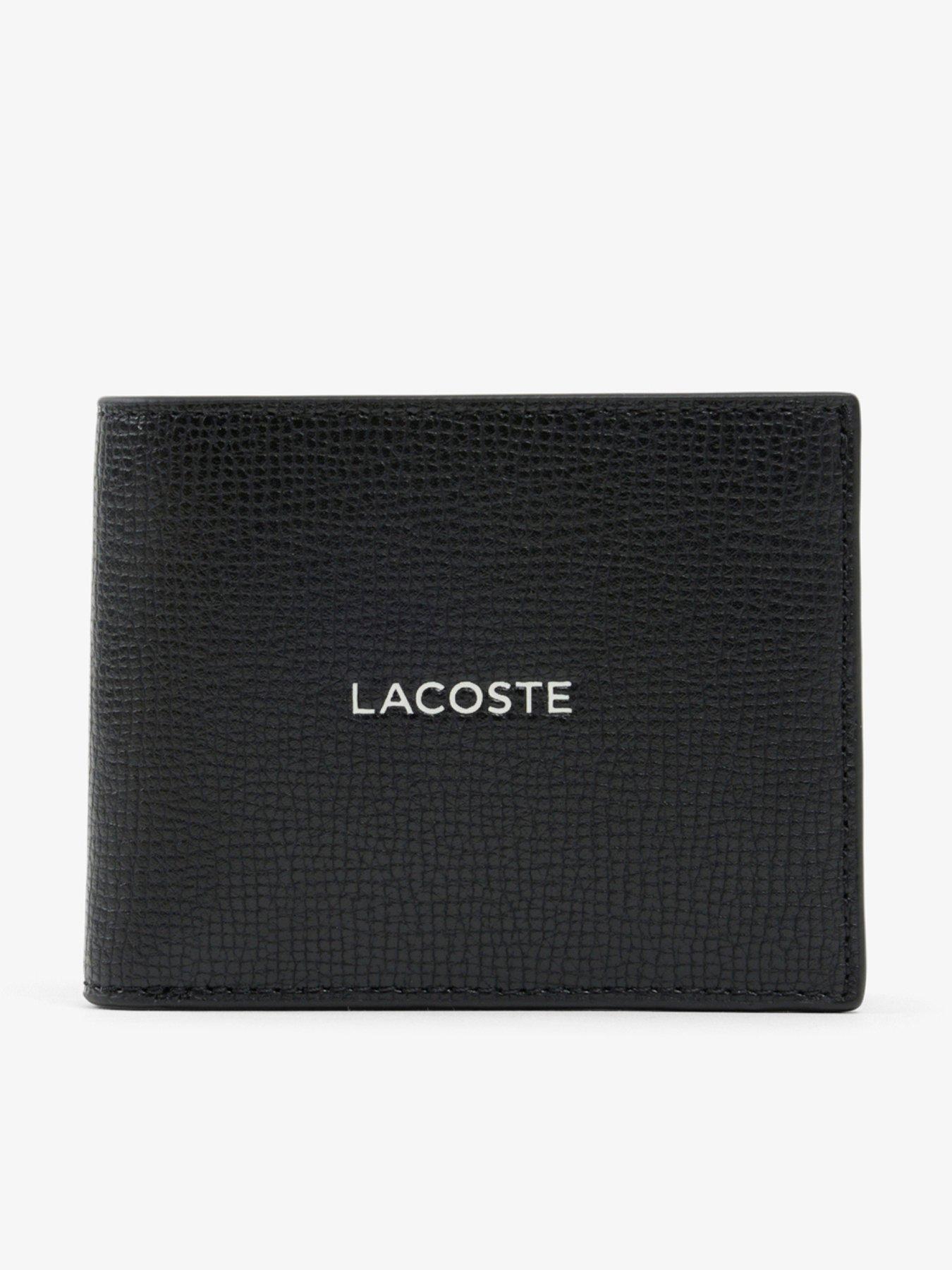 Lacoste Medium Ossian Leather Billfold Leather Wallet - Black