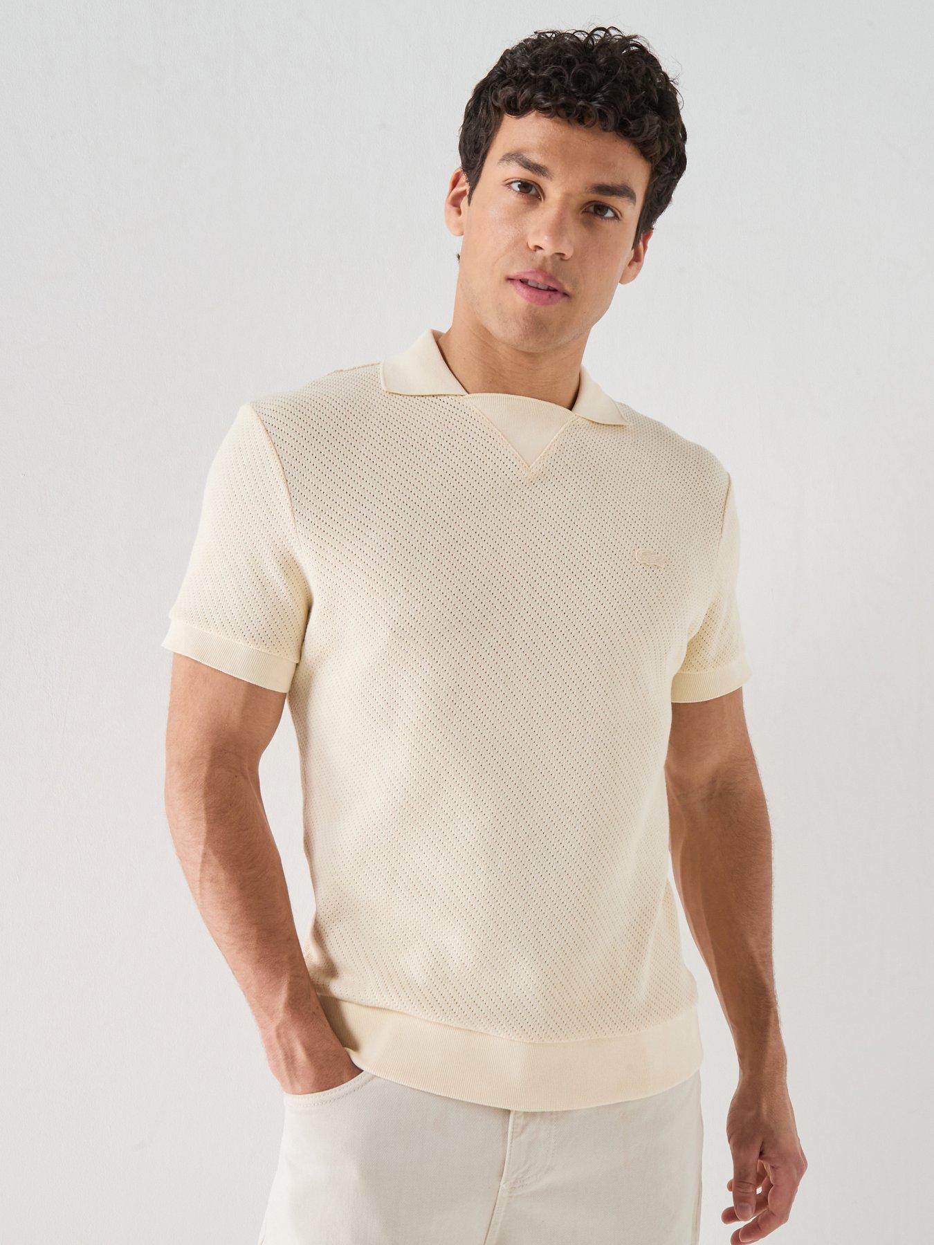 Lacoste Lacoste Regular Fit Knitted Polo Shirt- Beige