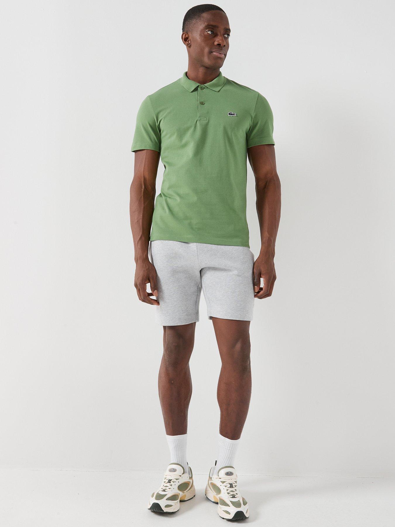 Image 3 of 4 of Lacoste Regular Fit Cotton Blend Ottoman Polo Shirt - Green