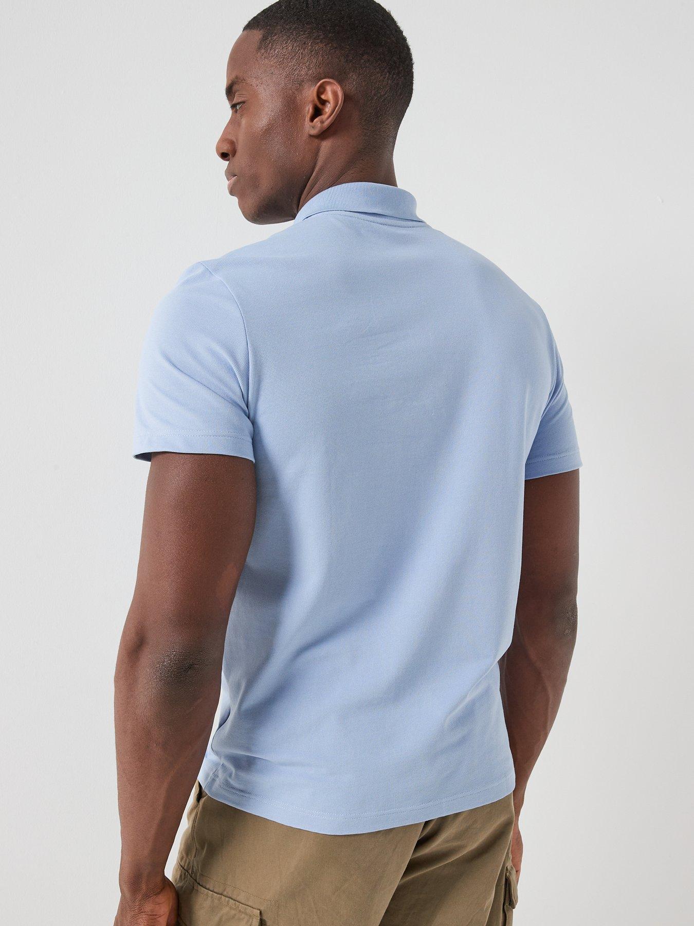 Image 2 of 4 of Lacoste Lacoste Regular Fit Cotton Blend Ottoman Polo Shirt - Blue