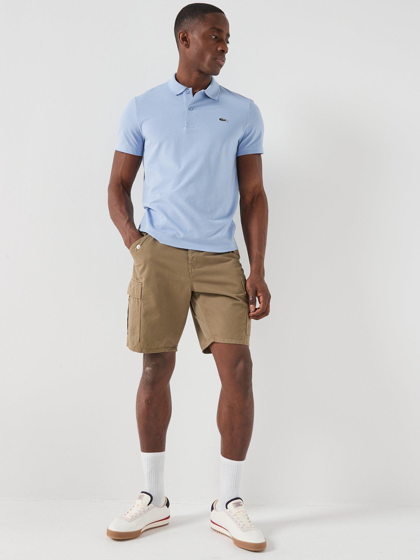Image 3 of 4 of Lacoste Lacoste Regular Fit Cotton Blend Ottoman Polo Shirt - Blue