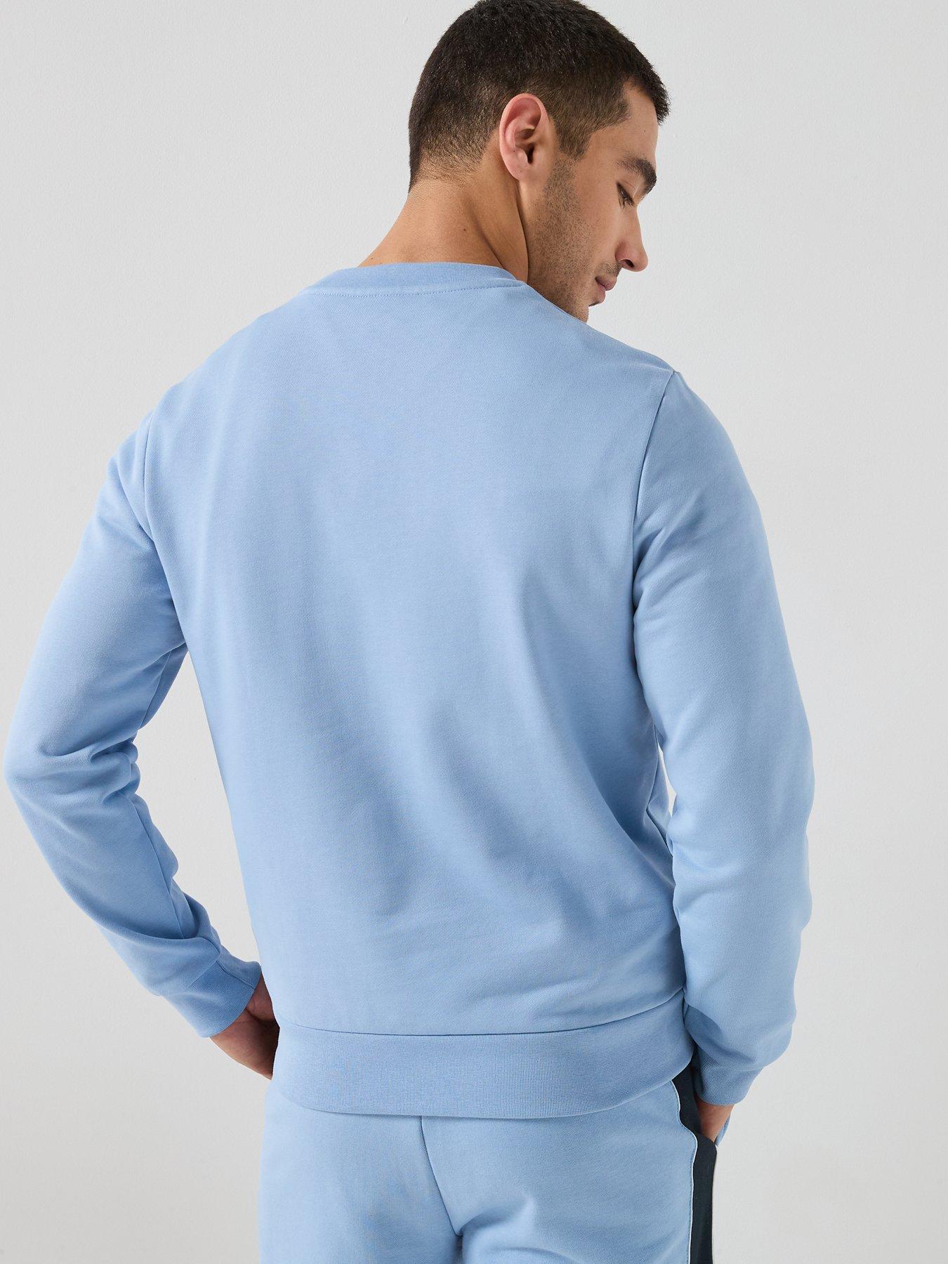 lacoste-classic-fit-colorblock-fleece-sweatshirt-bluestillFront