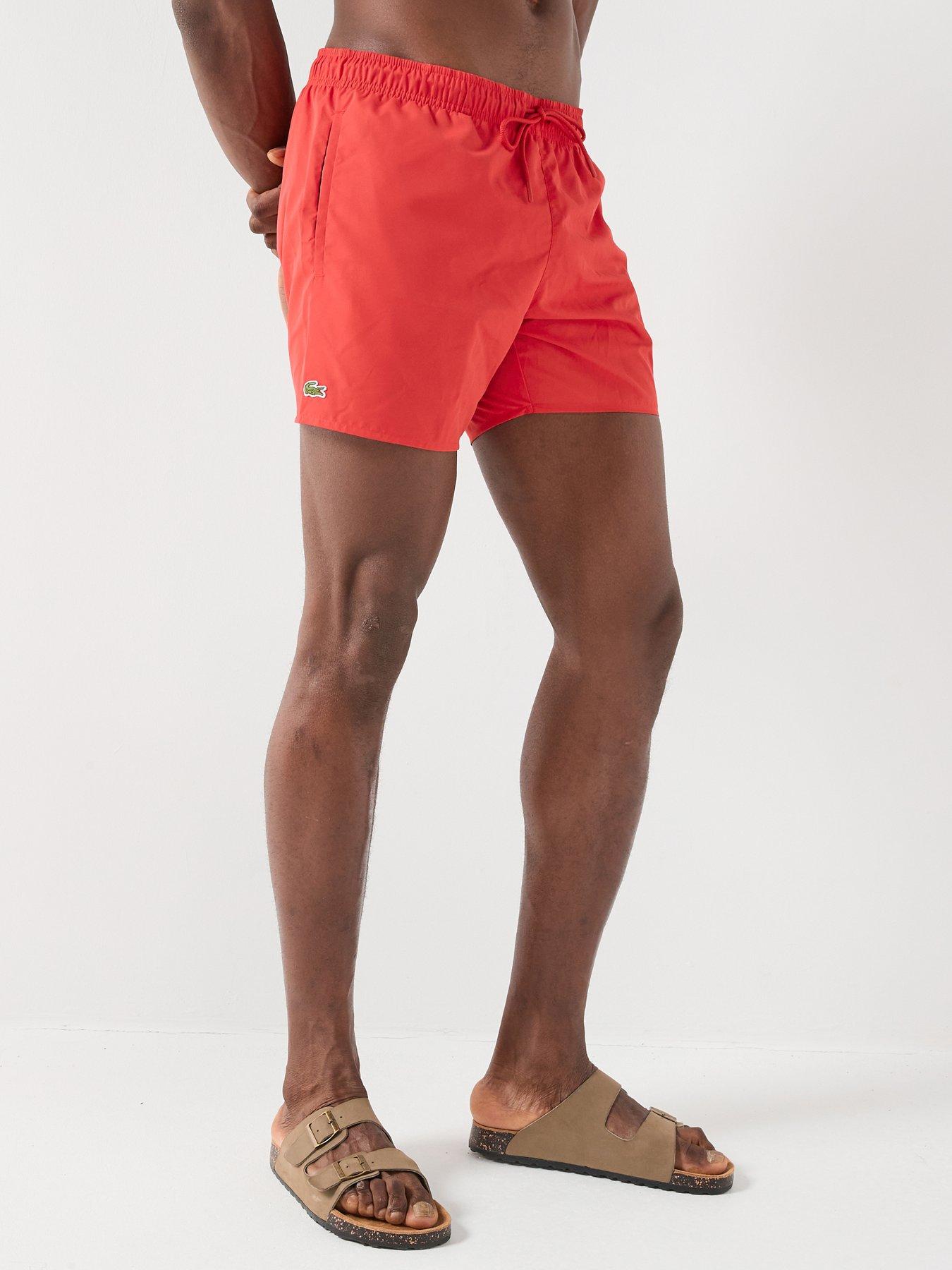 Lacoste Short Quick-Dry Swim Trunks - Red