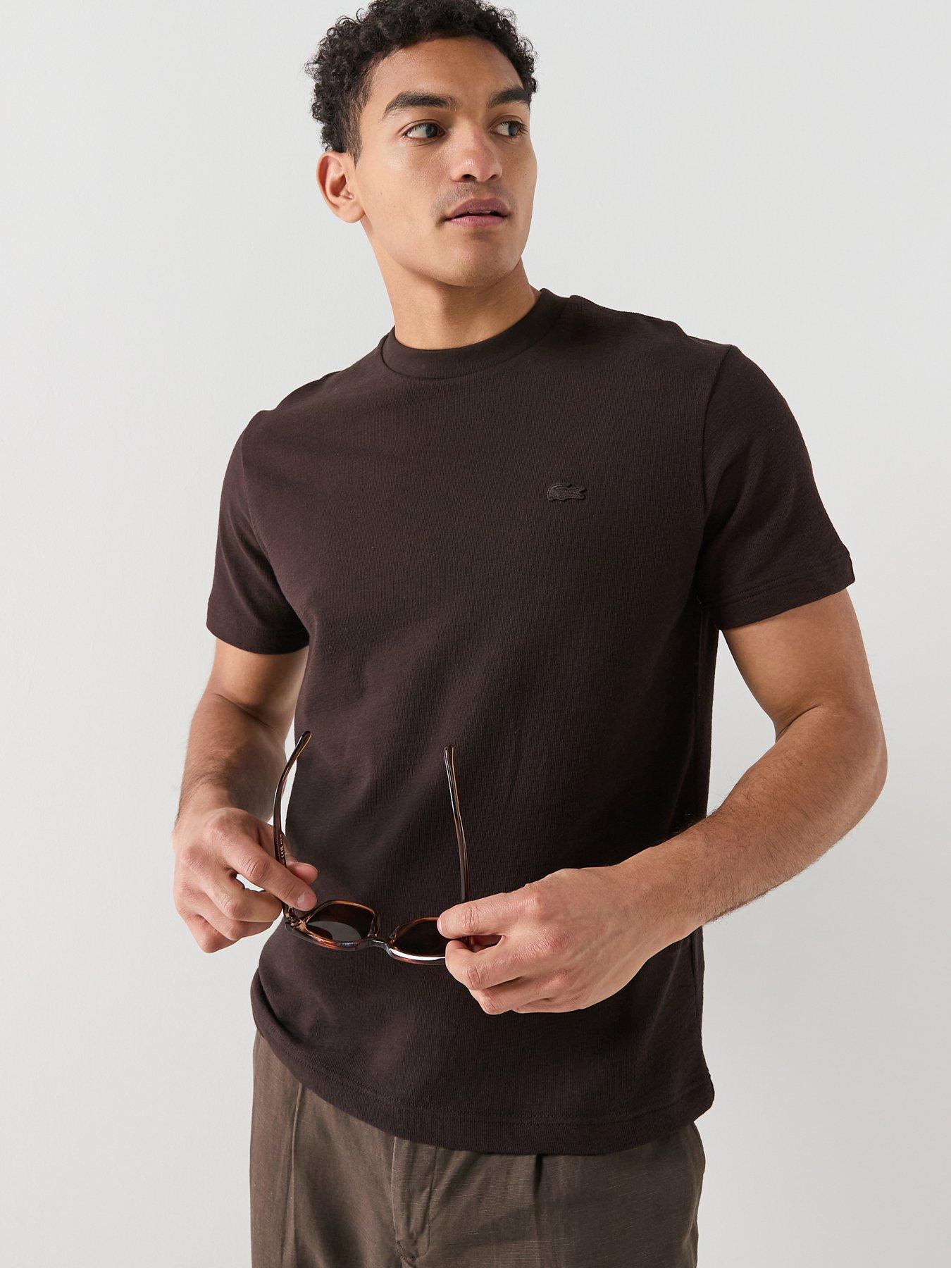 Lacoste Lacoste Soft Textured Classic Fit T-shirt - Brown