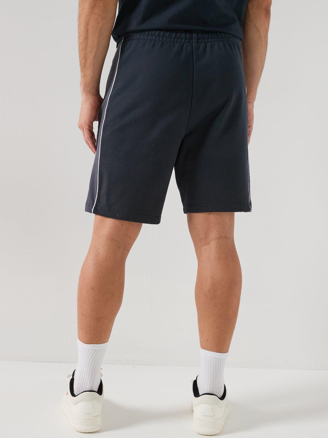 lacoste-regular-fit-colorblock-fleece-shorts-blackstillFront