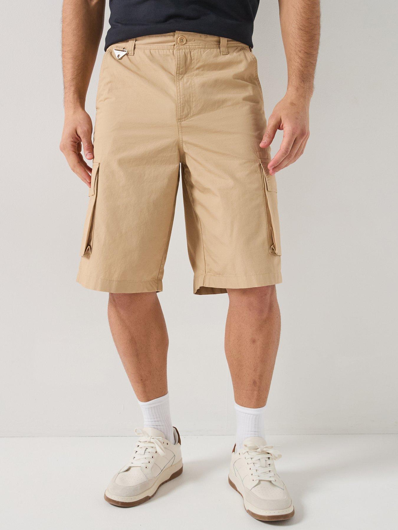 Lacoste Relaxed Fit Stretch Cotton Eladticated Waist Shorts - Brown
