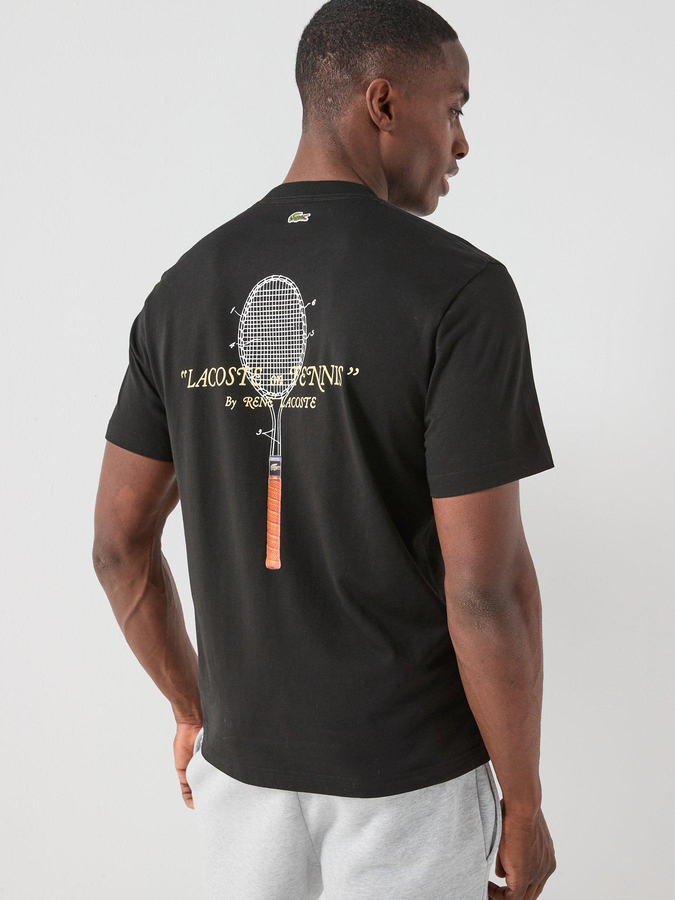 Lacoste Lacoste Classic Fit Back Print Embroidered T-shirt - Black