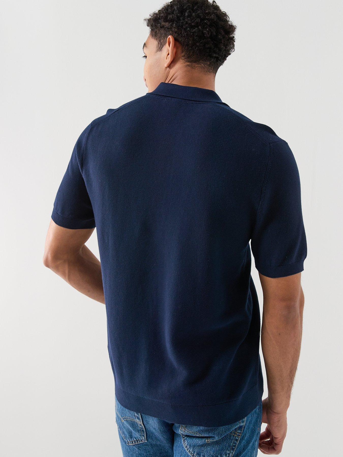 Image 2 of 5 of Lacoste Short Sleeved Knitted Polo - Navy