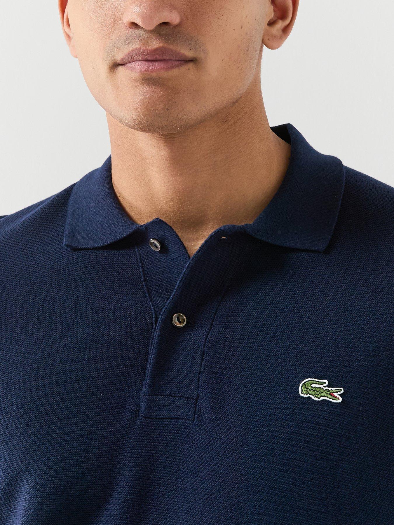 Image 4 of 5 of Lacoste Short Sleeved Knitted Polo - Navy