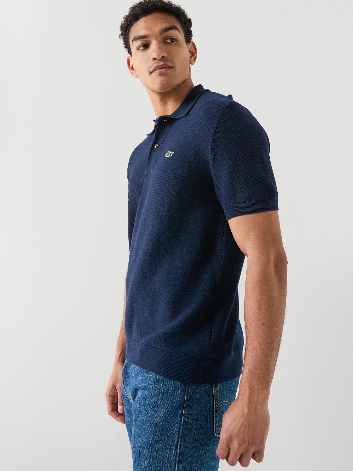 Image 5 of 5 of Lacoste Short Sleeved Knitted Polo - Navy