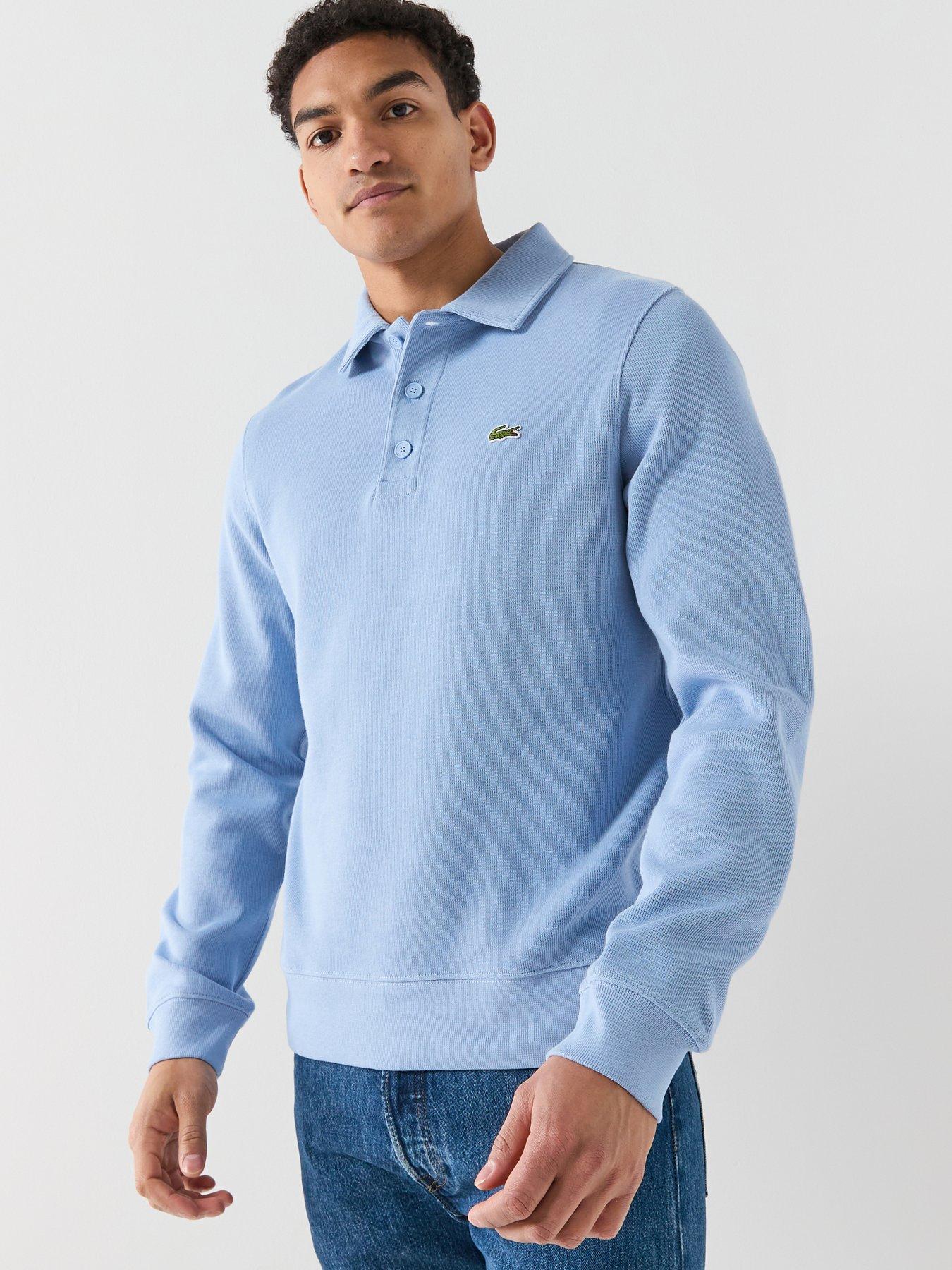 Lacoste Classic Fit Polo Collar Ribbed Polo Shirt - Blue