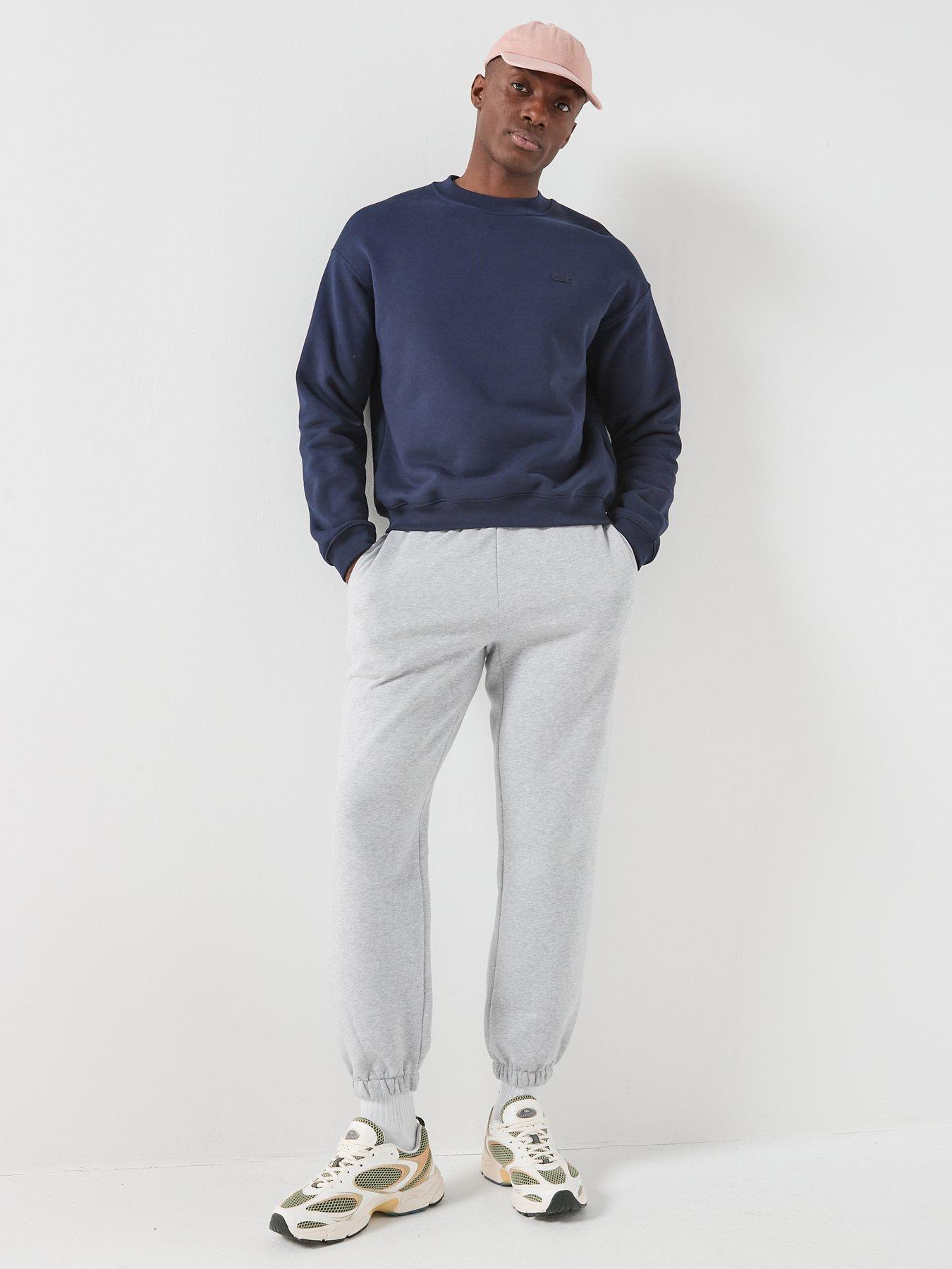 Image 3 of 4 of Lacoste Lacoste Loose Fit Fleece Sweatshirt - Navy