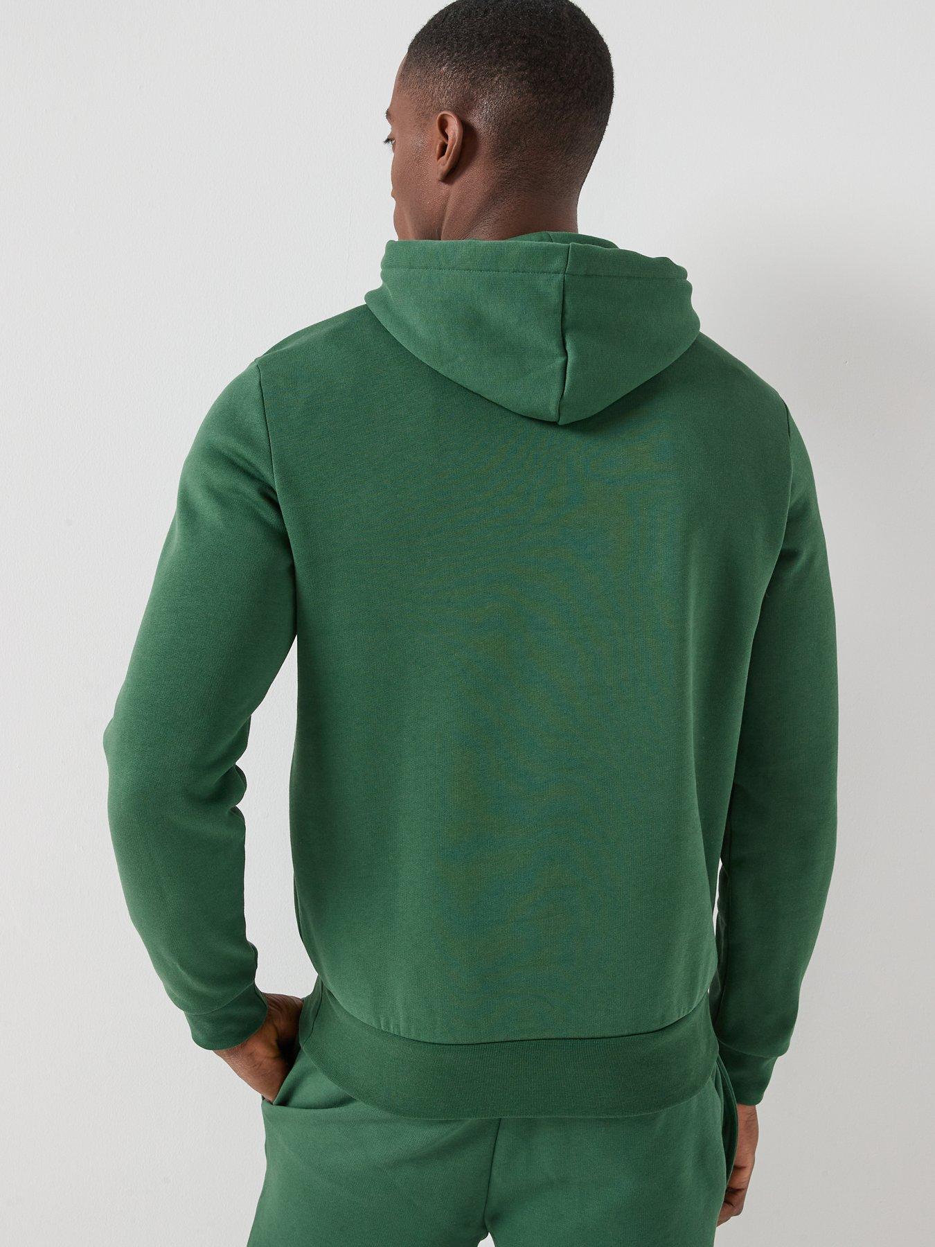 Image 2 of 6 of Lacoste Lacoste Brushed Fleece Hoodie - Green