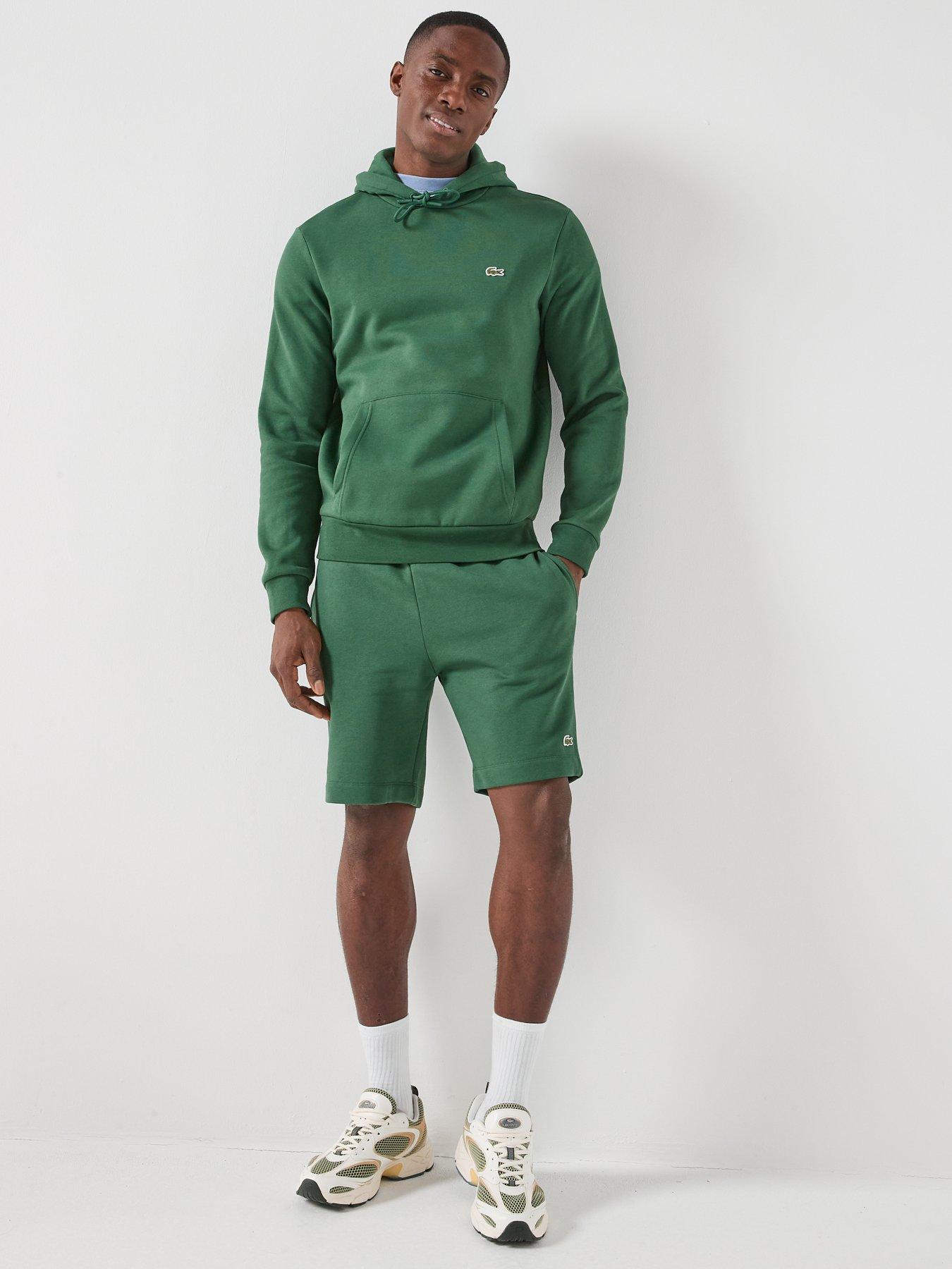 Image 3 of 6 of Lacoste Lacoste Brushed Fleece Hoodie - Green