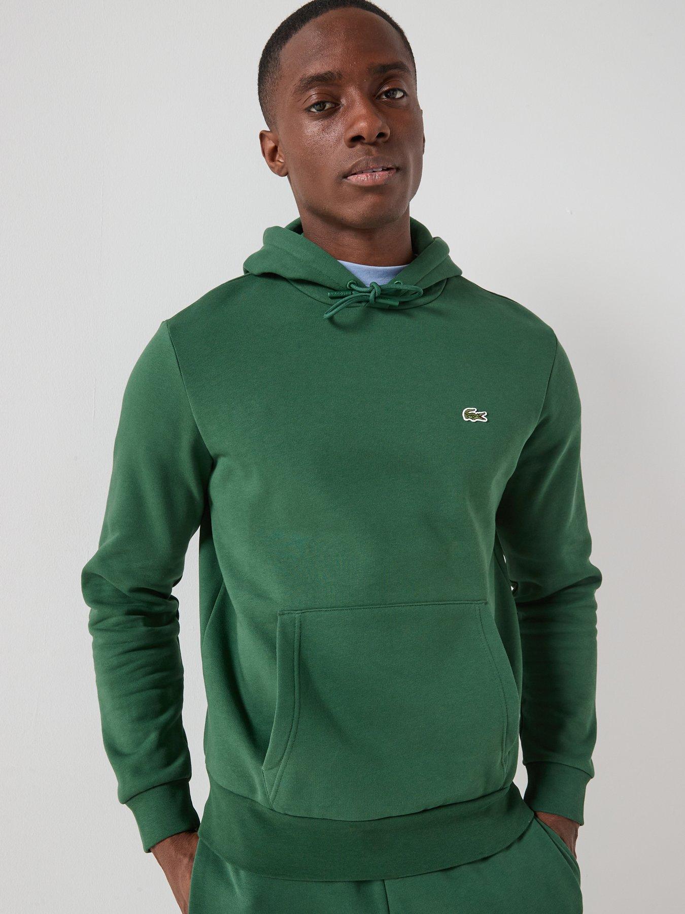 Image 5 of 6 of Lacoste Lacoste Brushed Fleece Hoodie - Green