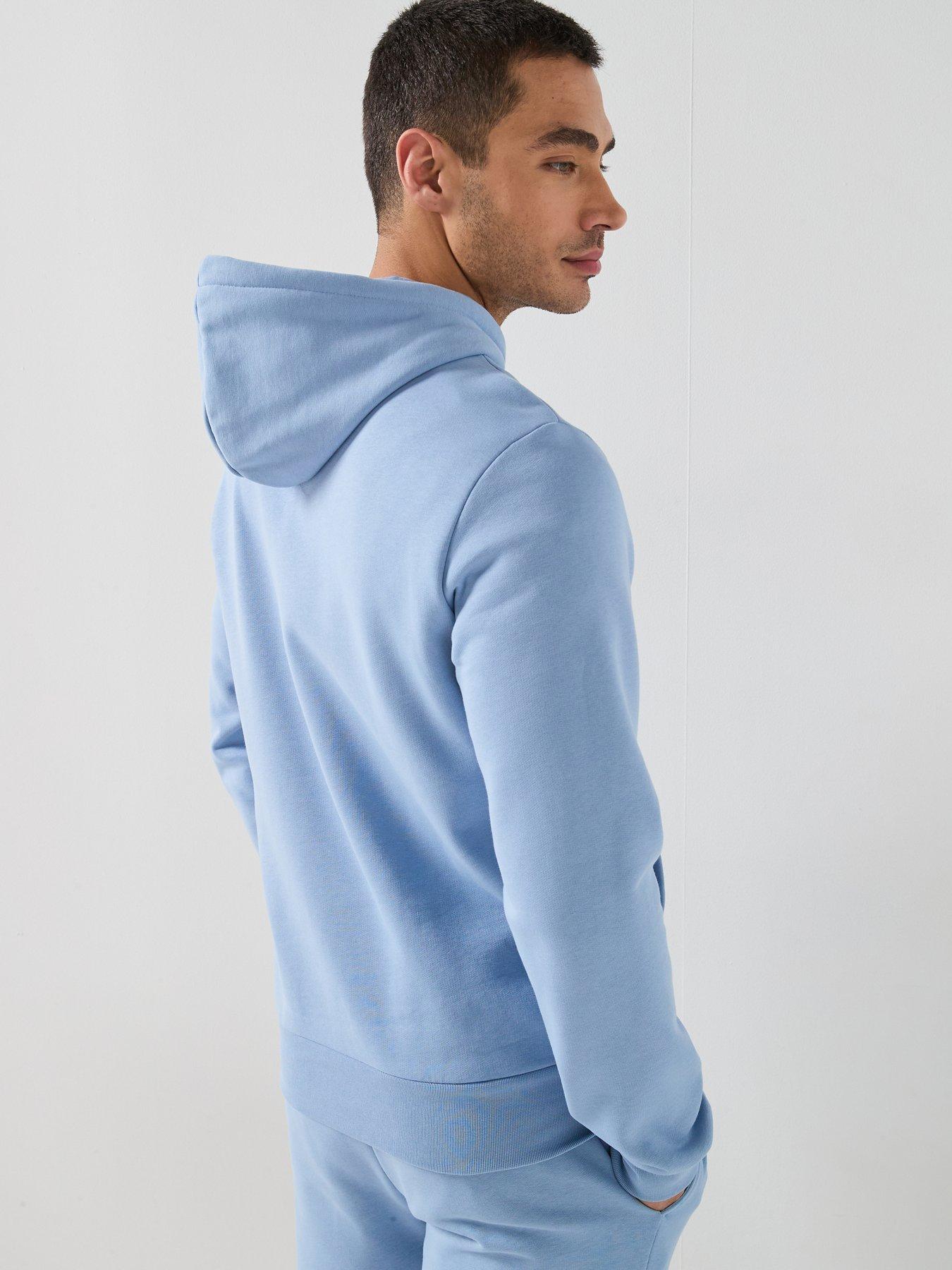 lacoste-brushed-fleece-hoodie-bluestillFront