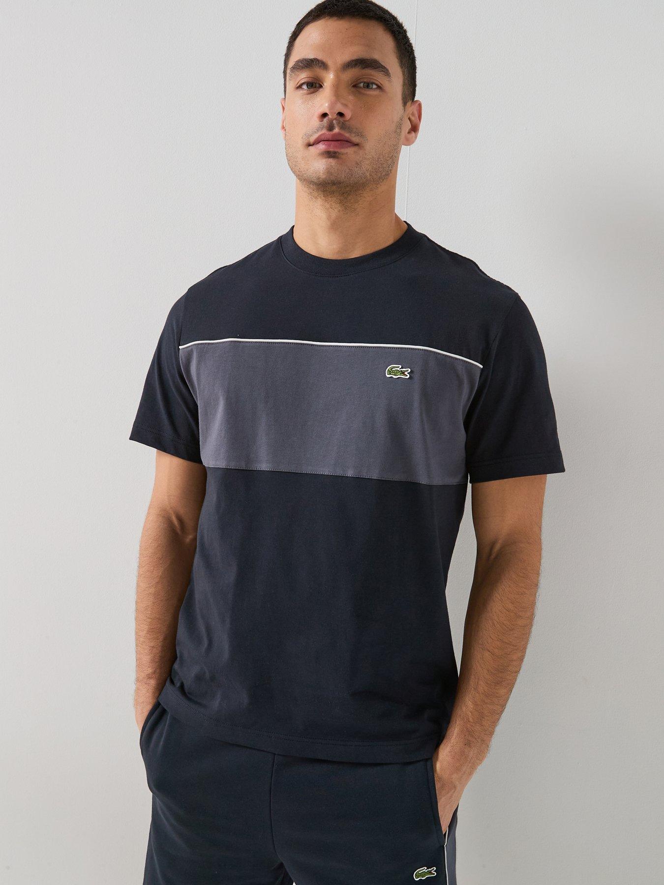 Lacoste Lacoste Classic Fit Colorblock Cotton T-shirt- Black