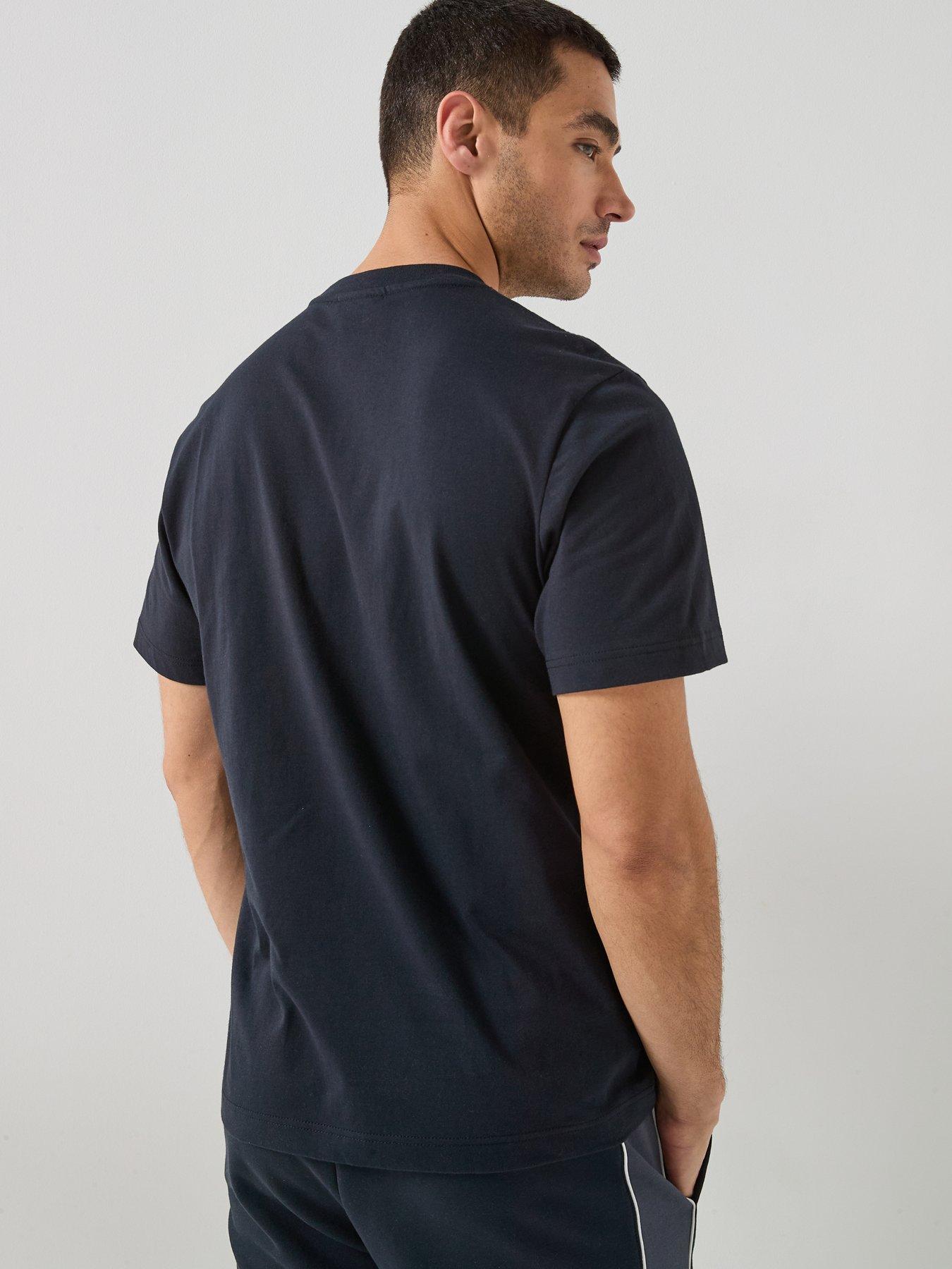 Image 2 of 4 of Lacoste Classic Fit Colourblock Cotton T-Shirt - Black
