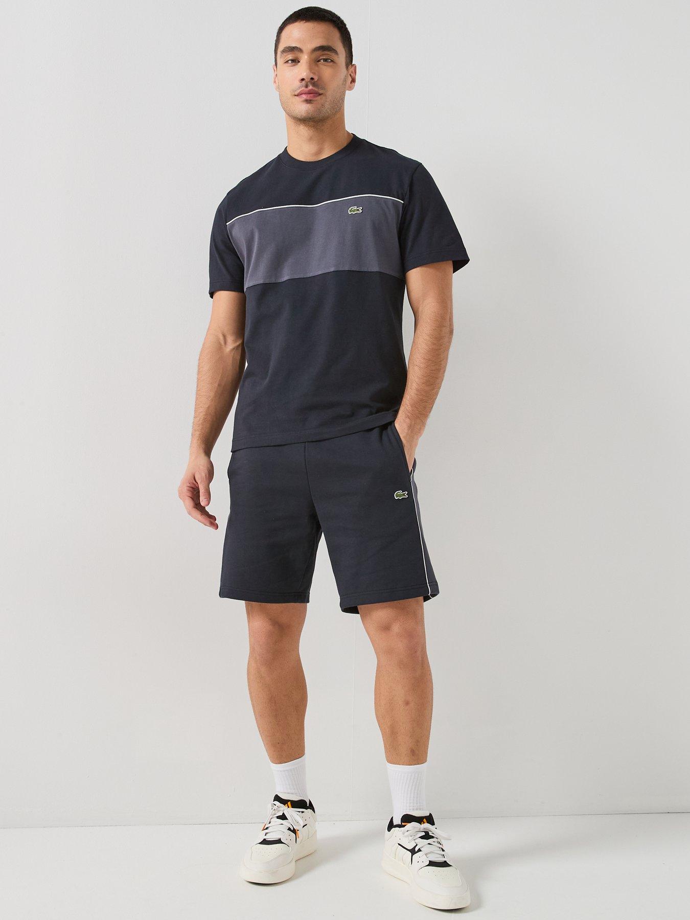 Image 3 of 4 of Lacoste Classic Fit Colourblock Cotton T-Shirt - Black