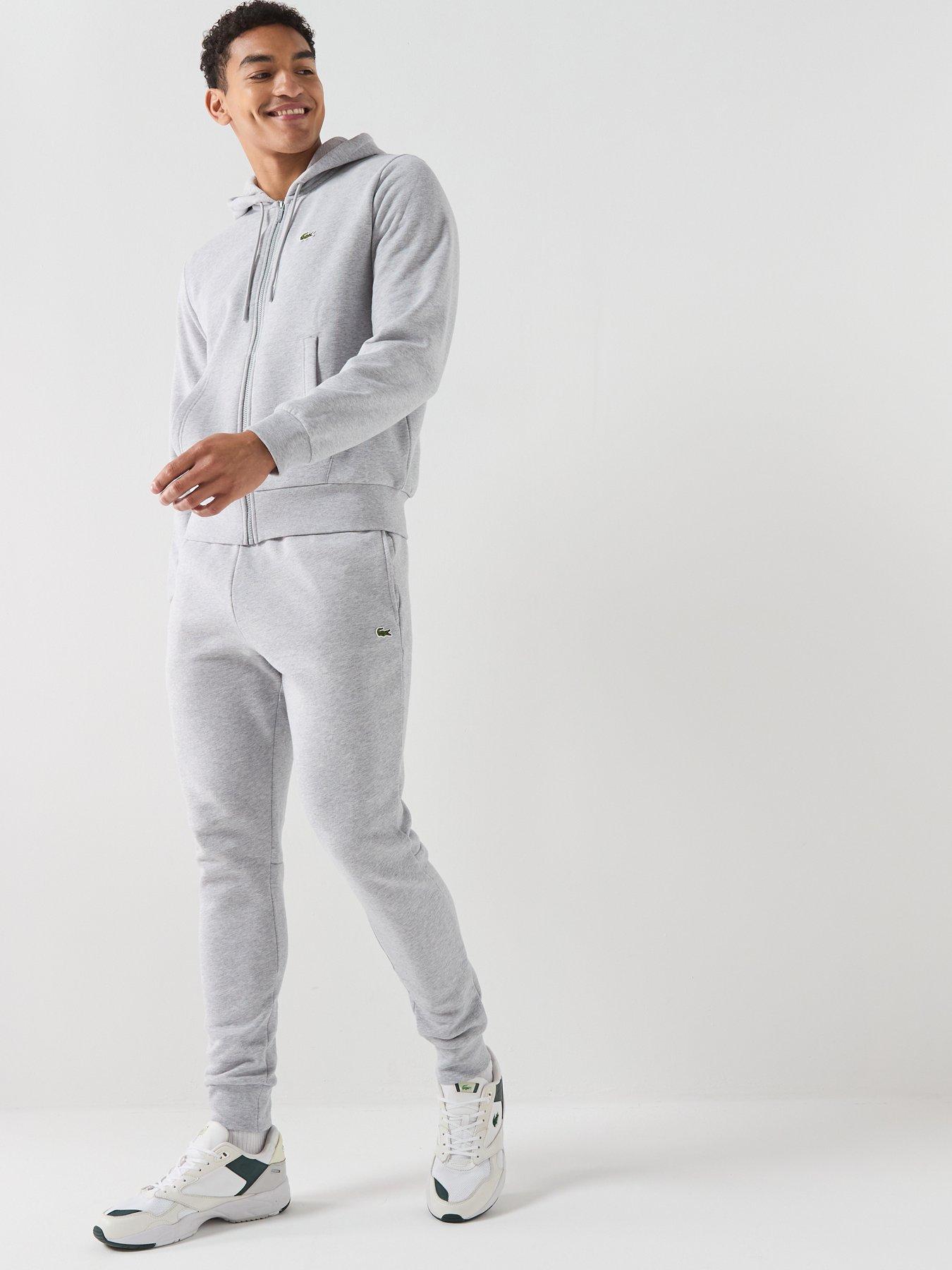 Image 1 of 6 of Lacoste Zip Thru Jersey Tracksuit Set - Grey