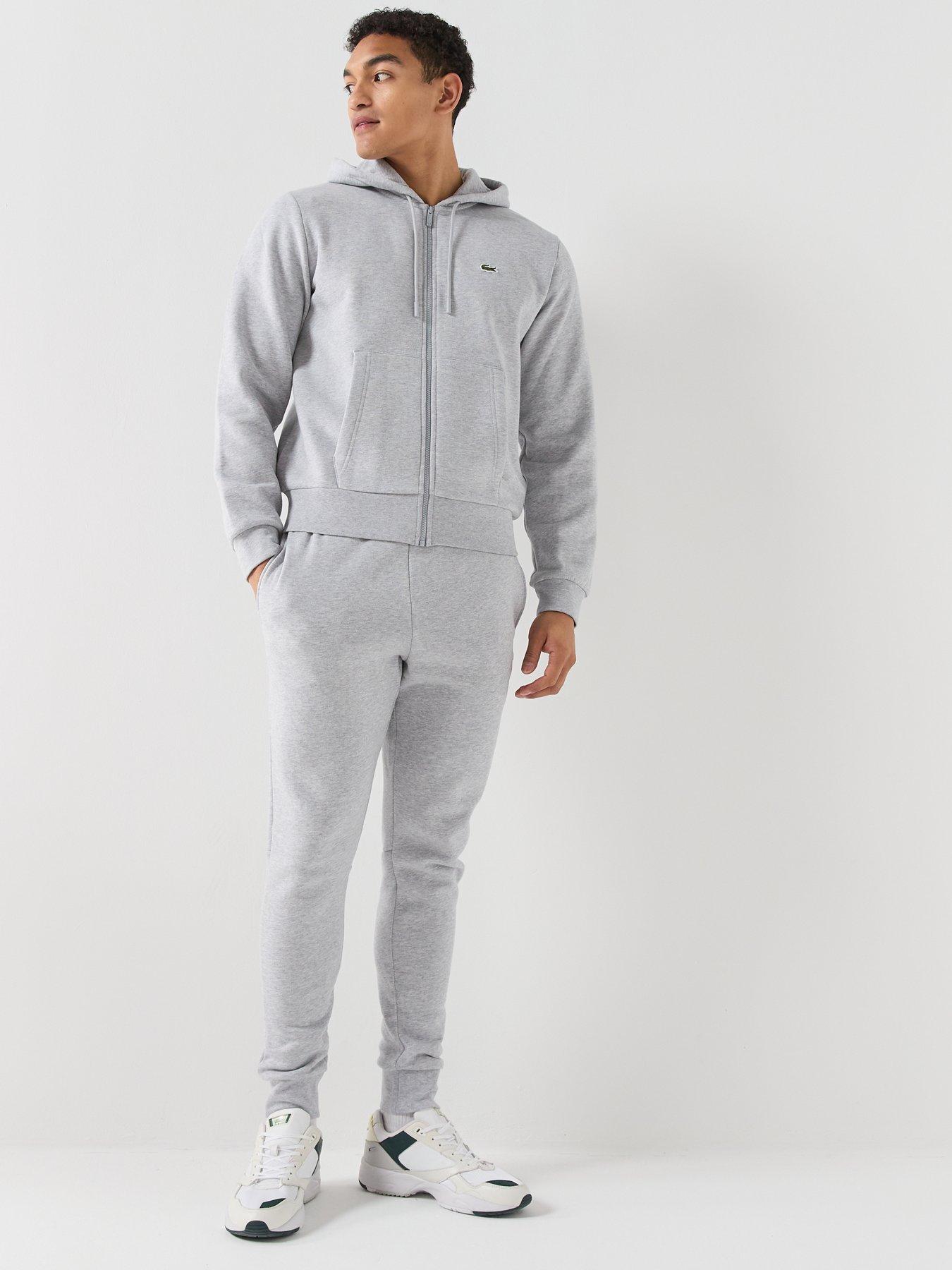 Image 3 of 6 of Lacoste Zip Thru Jersey Tracksuit Set - Grey