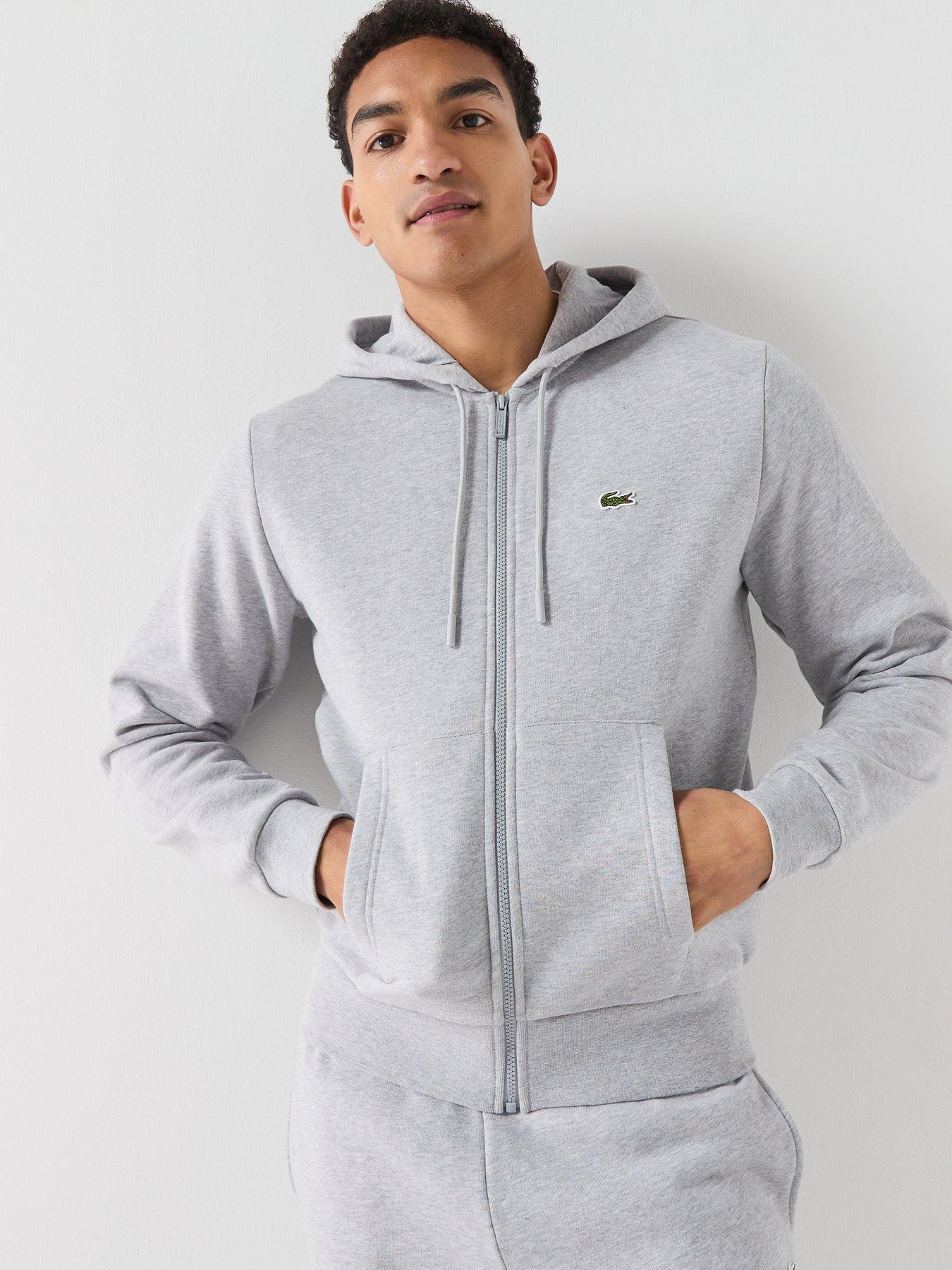 Image 4 of 6 of Lacoste Zip Thru Jersey Tracksuit Set - Grey