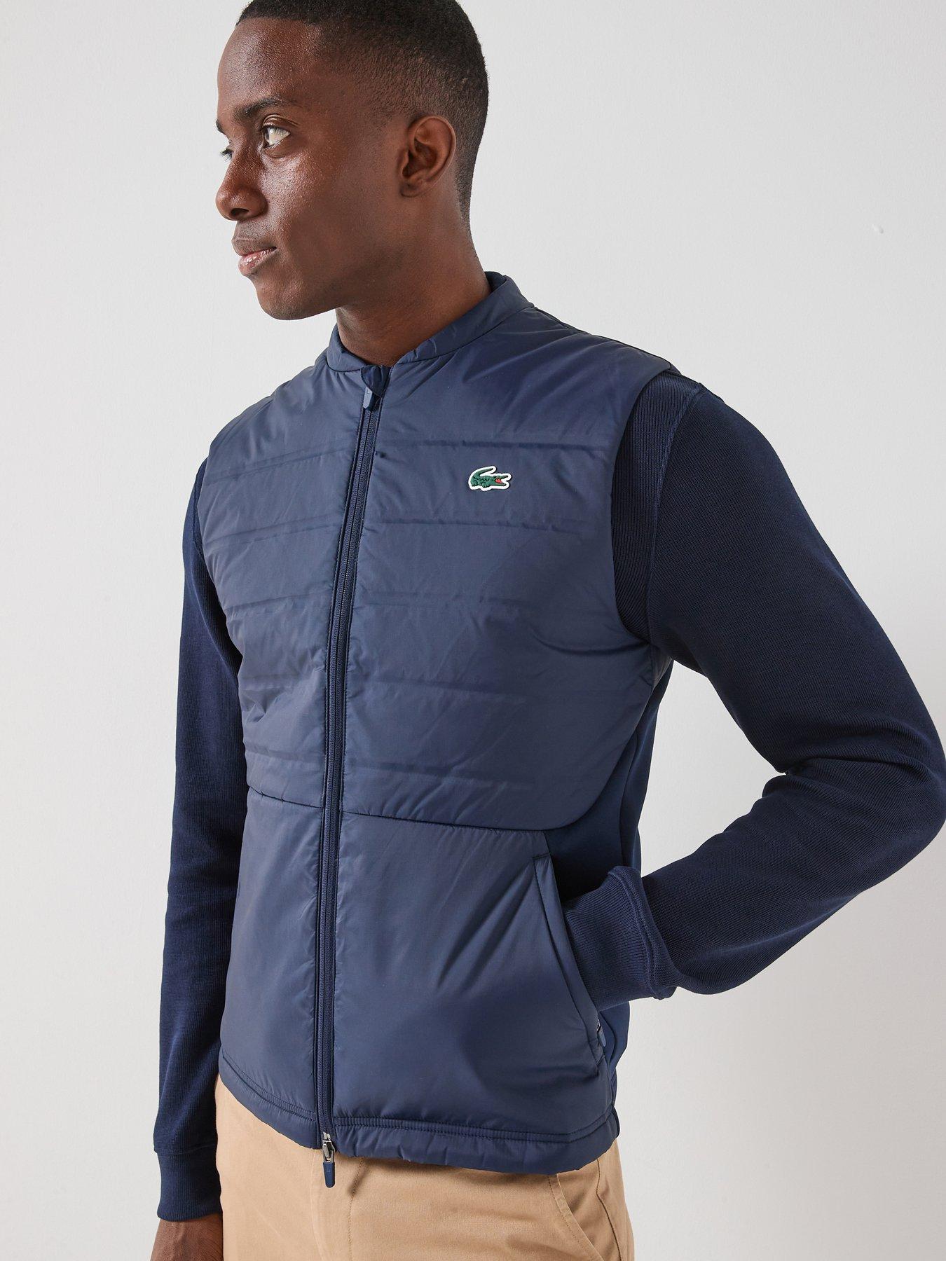 Lacoste Stretch Breathable Waterproof Padded Golf Vest - Navy