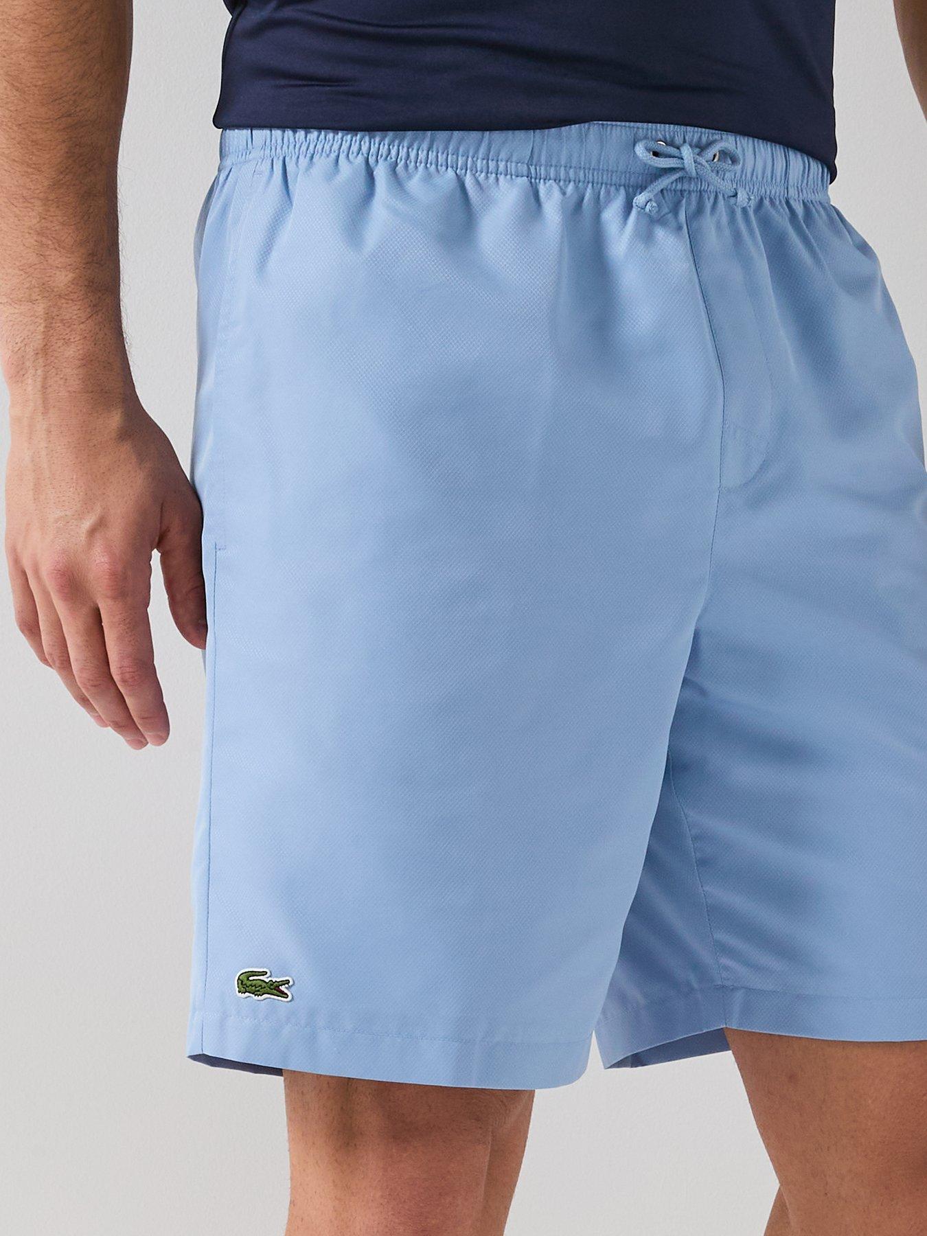 Image 4 of 5 of Lacoste Lacoste Woven Drawstring Shorts - Light Blue