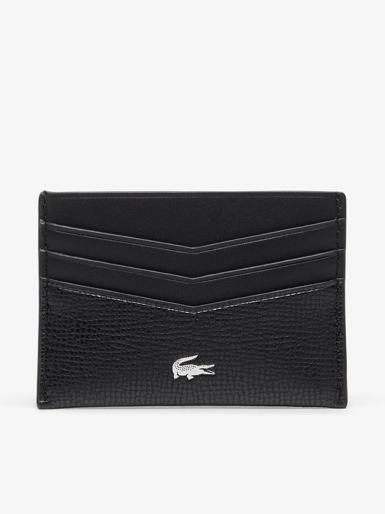 Lacoste Leather Card Holder - Black