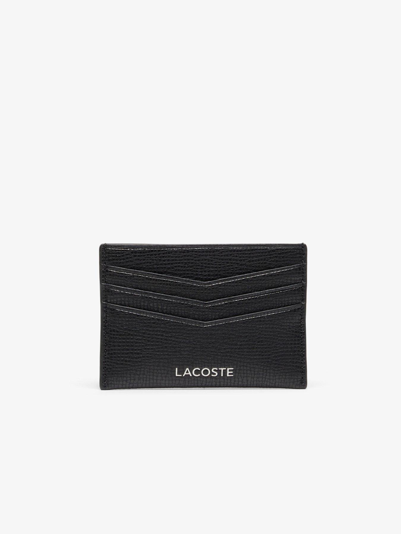 Image 2 of 4 of Lacoste Leather Card Holder - Black