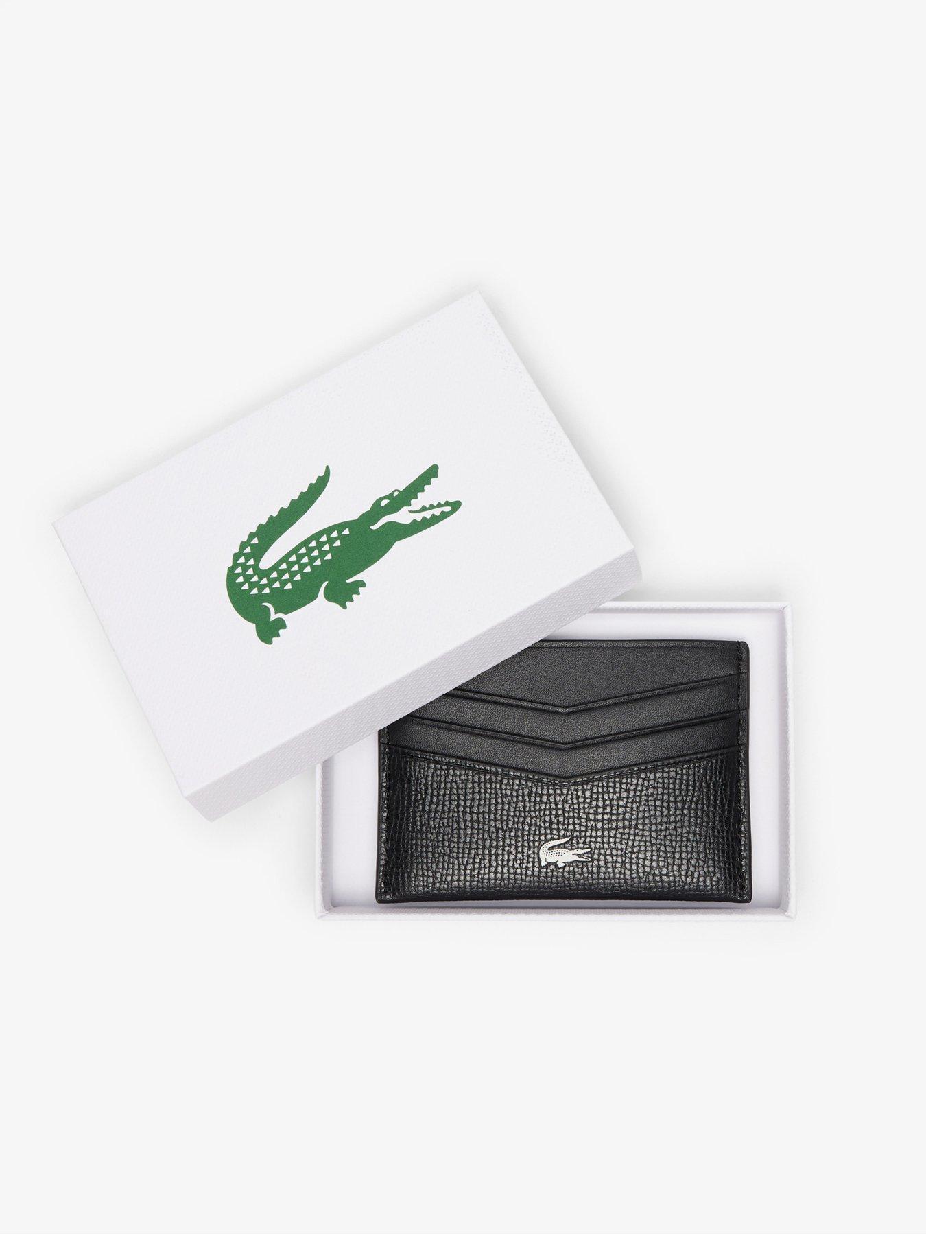 Image 4 of 4 of Lacoste Leather Card Holder - Black