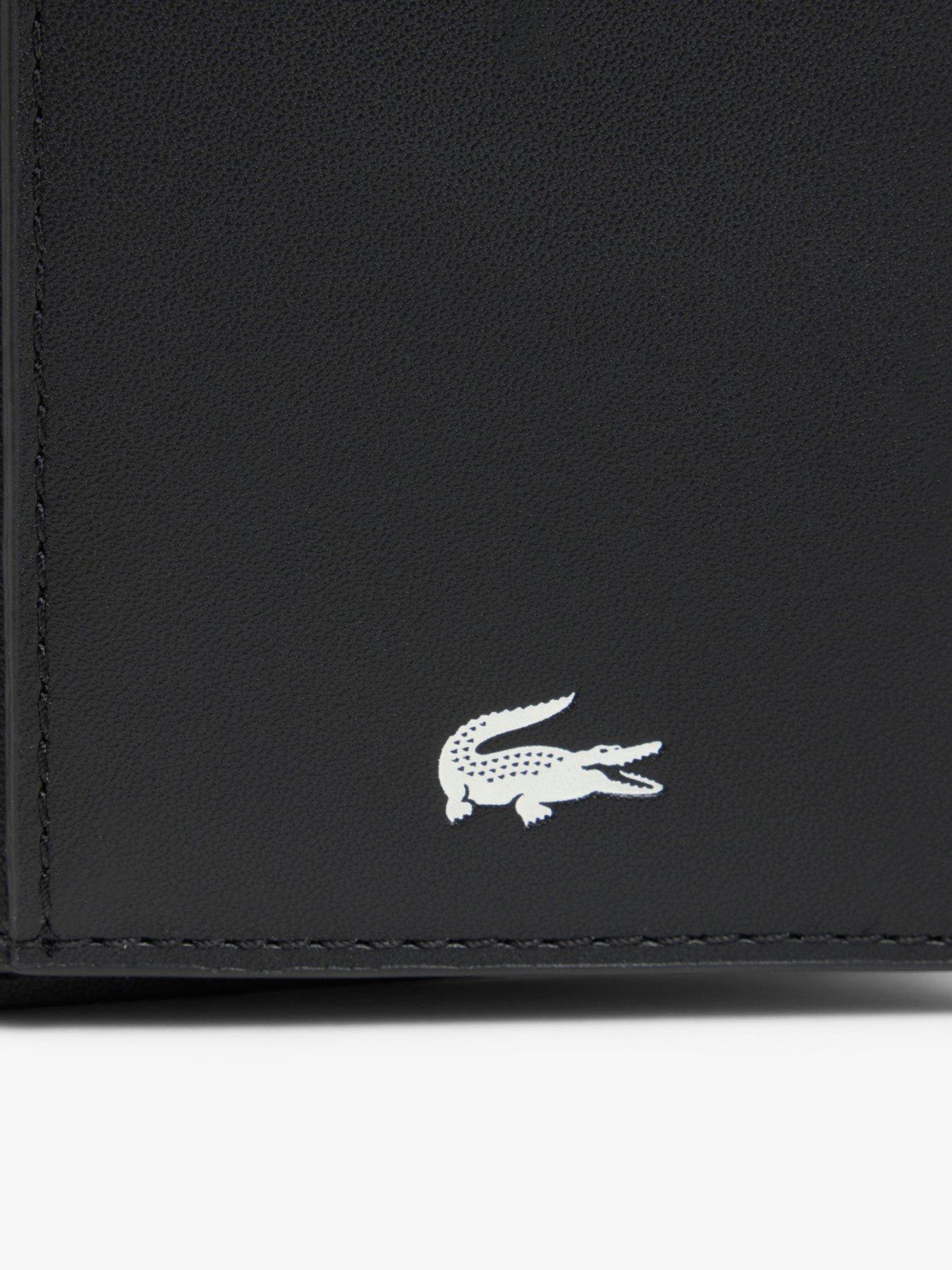 Image 3 of 4 of Lacoste Leather Card Holder - Black