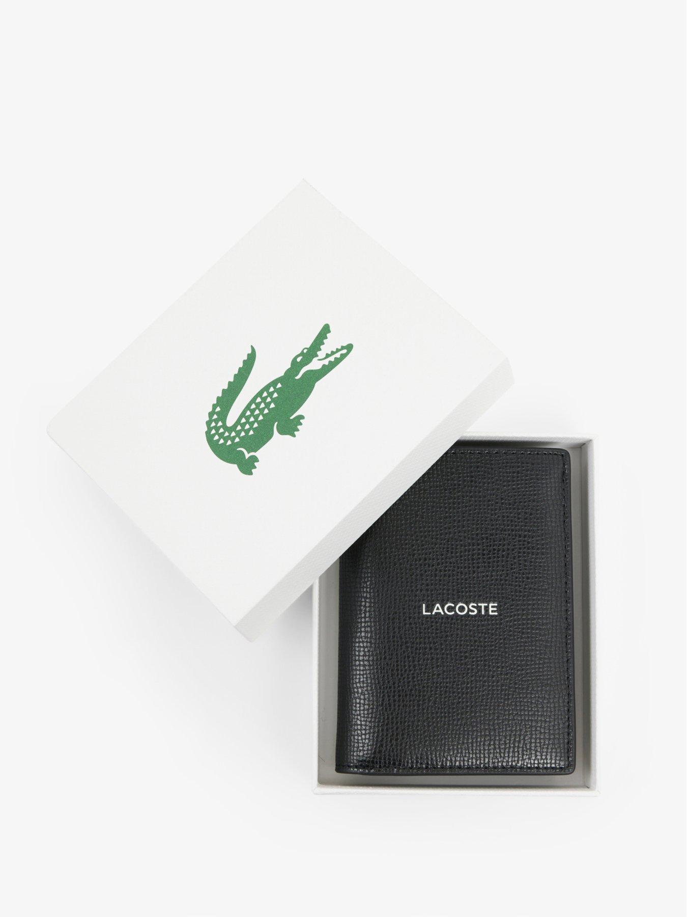 Image 4 of 4 of Lacoste Leather Card Holder - Black