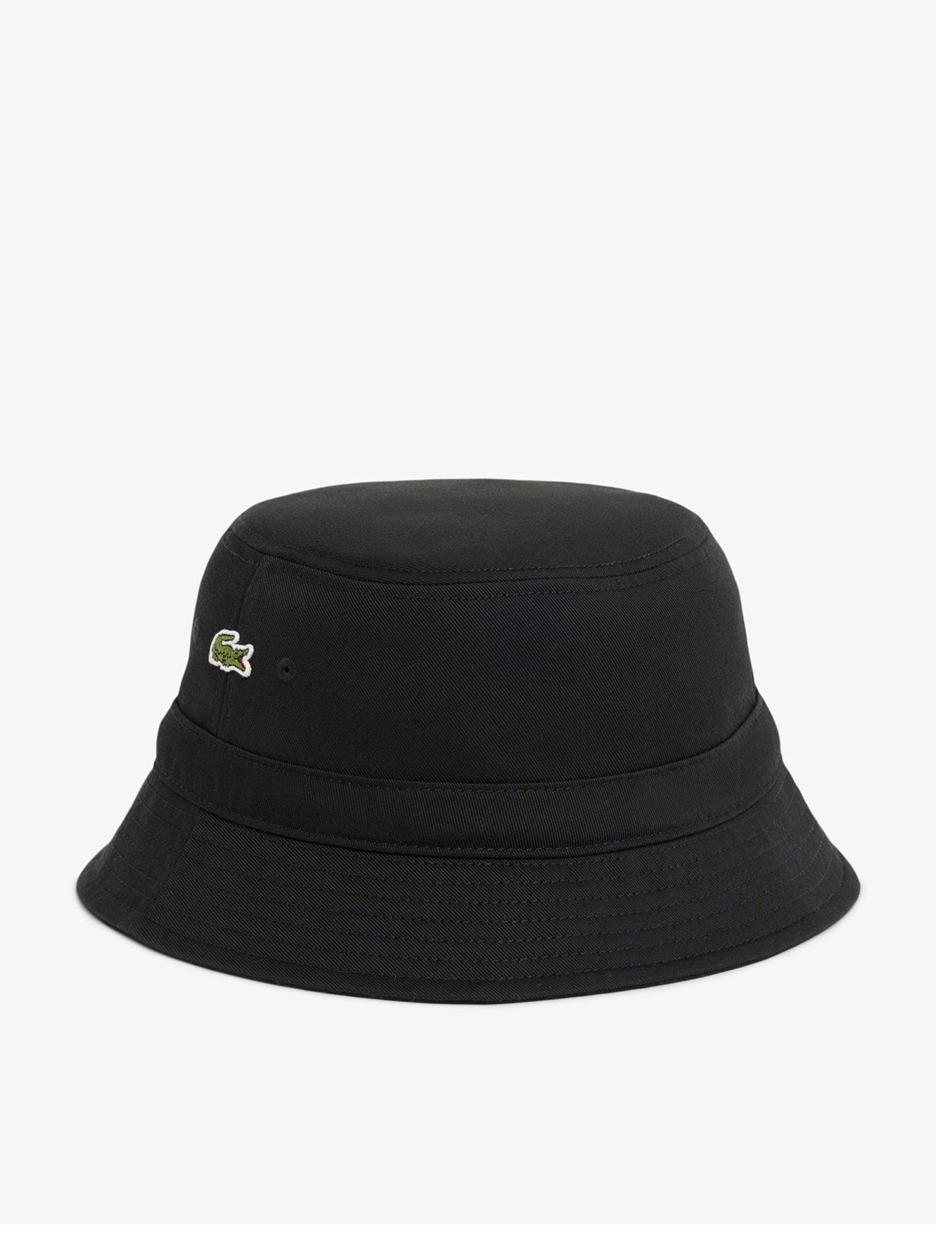 Lacoste Lacoste Cotton Twill Bucket Hat - Black