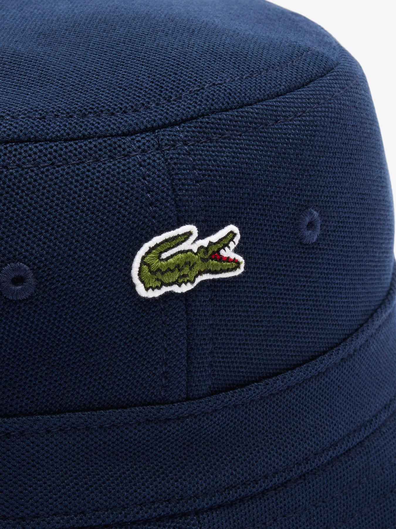 Image 3 of 3 of Lacoste Pique Bucket Hat - Navy