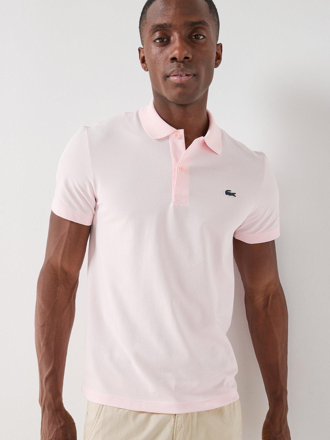 Lacoste Regular Fit Cotton Blend Ottoman Polo Shirt - Pink