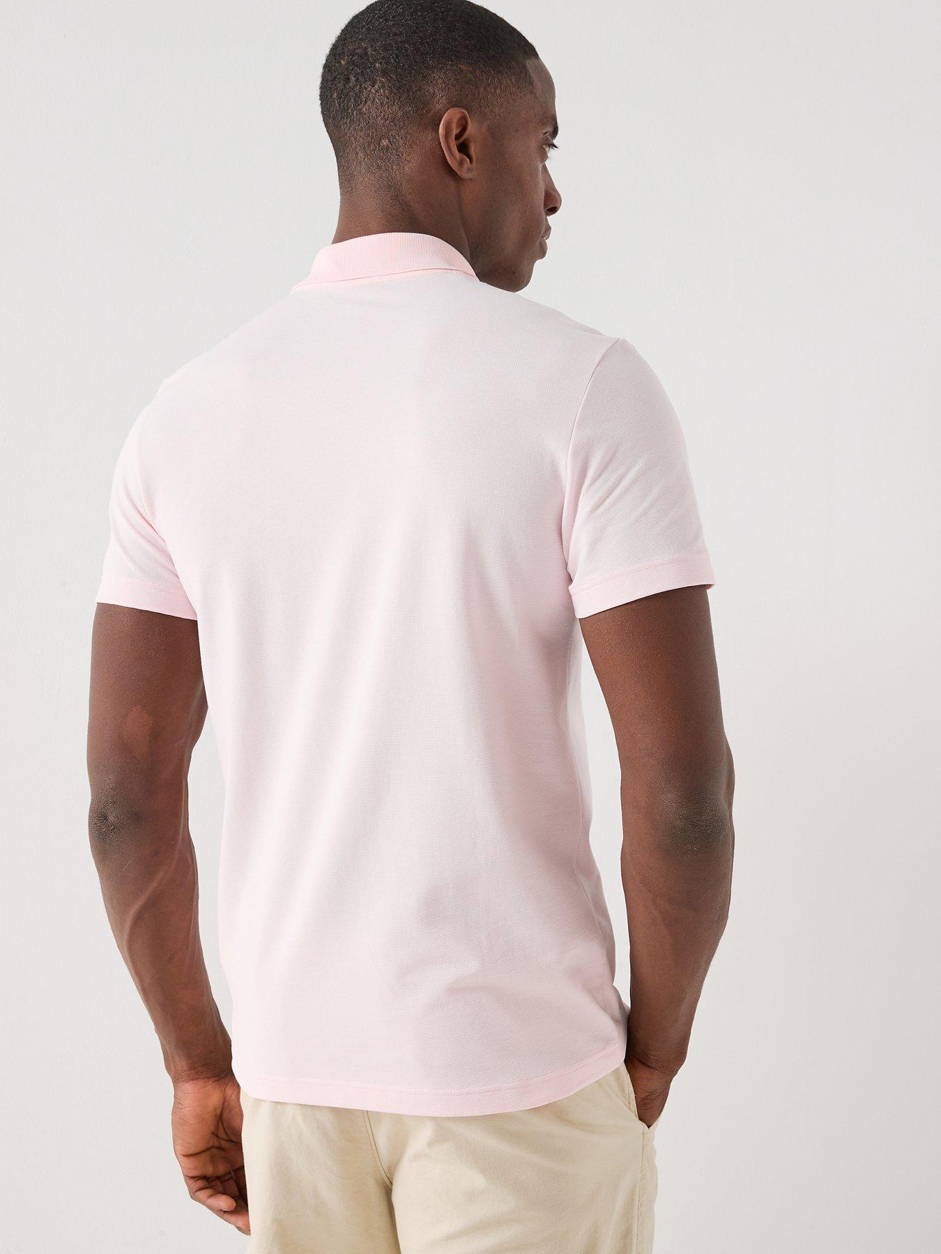 Image 2 of 4 of Lacoste Cotton Blend Ottoman Polo Short - Light Pink