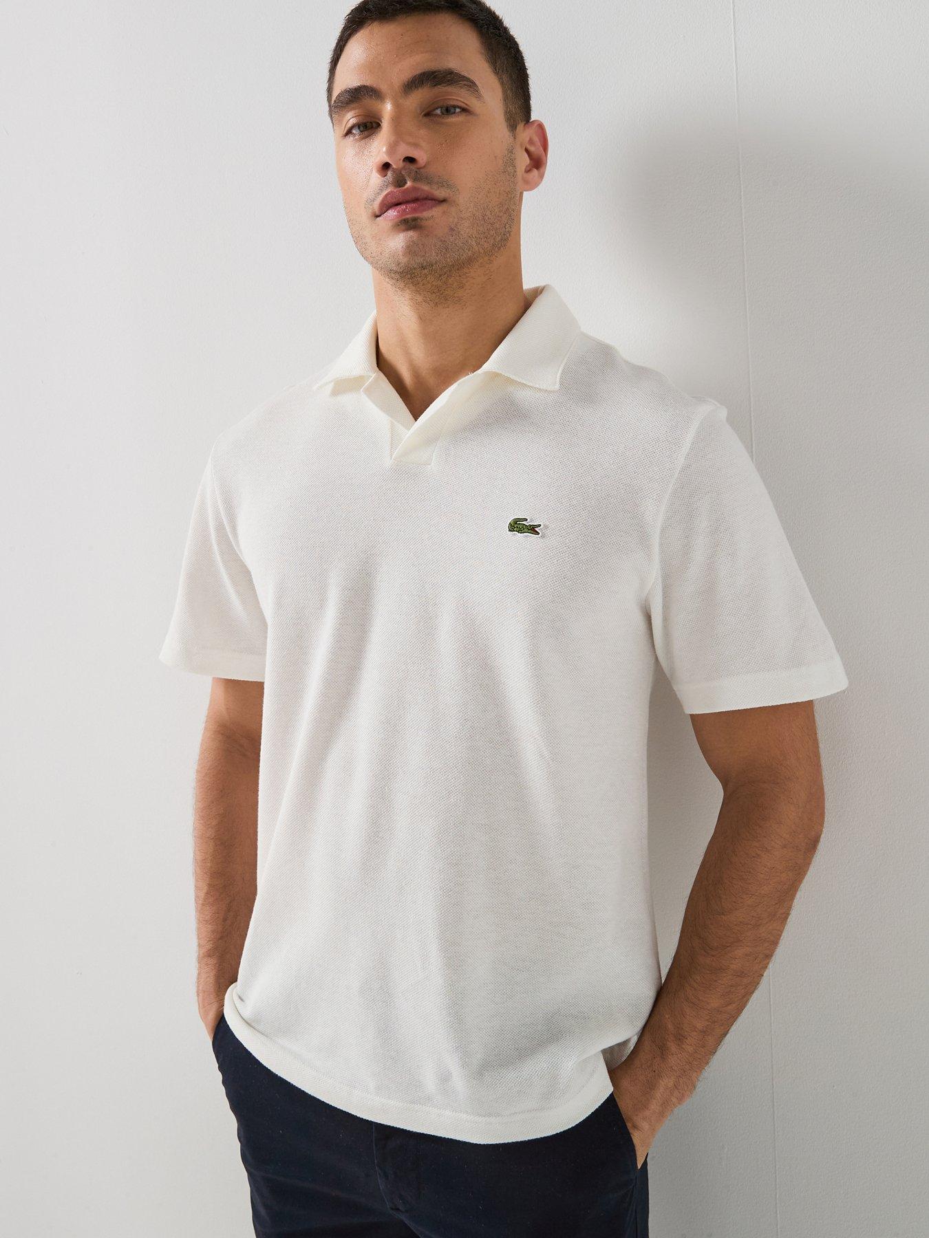 Lacoste Classic Fit Open Neck Polo Shirt - White