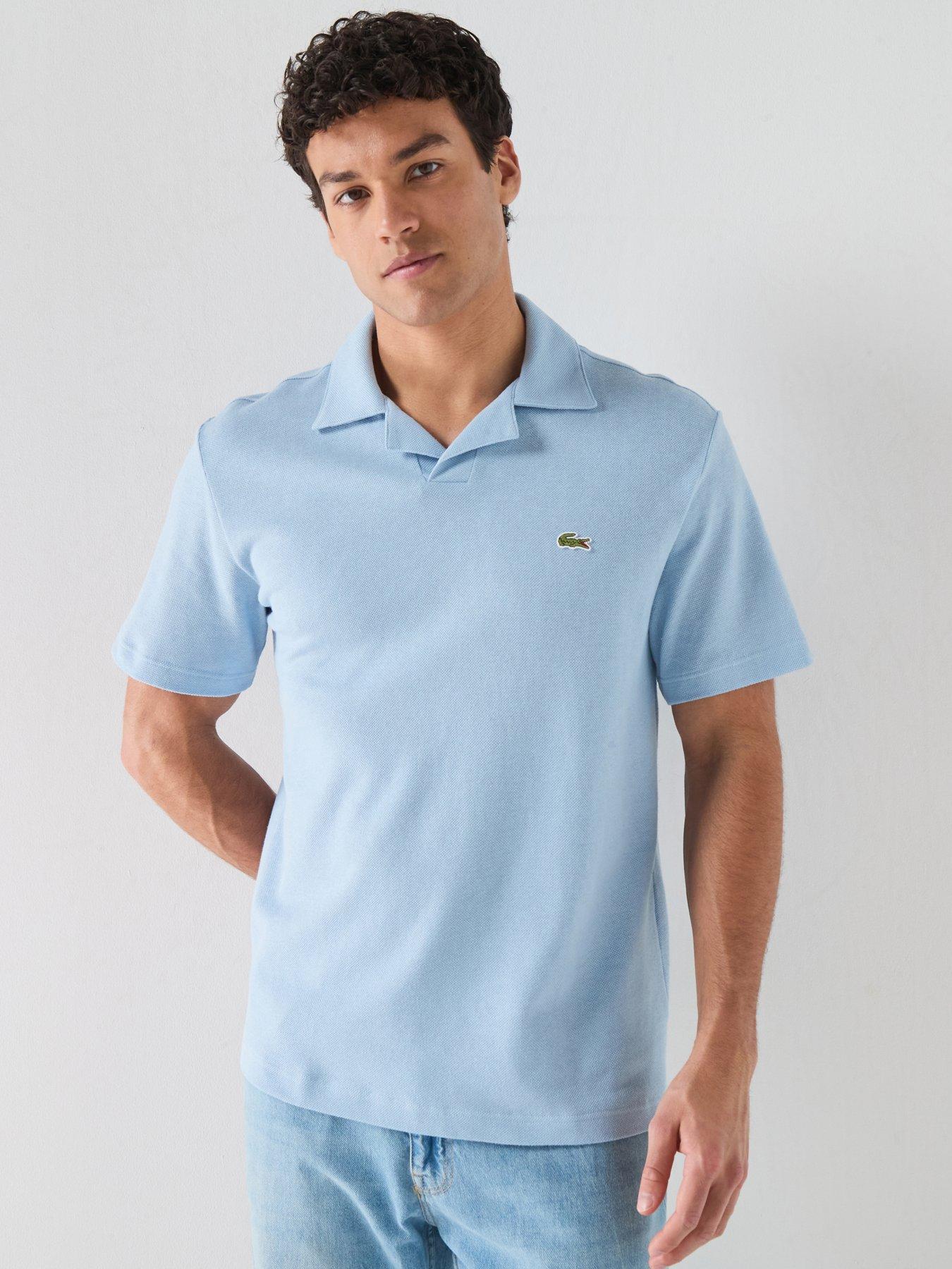 Lacoste Classic Fit Open Neck Polo Shirt – Blue