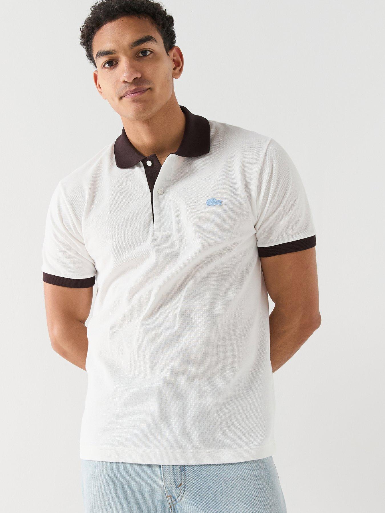 Lacoste Lacoste Classic Fit Contrast Pique Polo Shirt - White