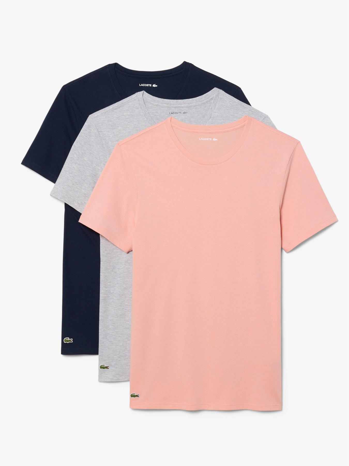 Image 1 of 5 of Lacoste 3-Pack Cotton Crew Neck T-Shirts- Multi