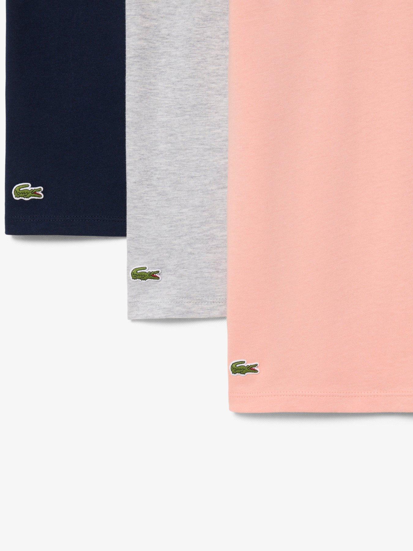 Image 4 of 5 of Lacoste 3-Pack Cotton Crew Neck T-Shirts- Multi