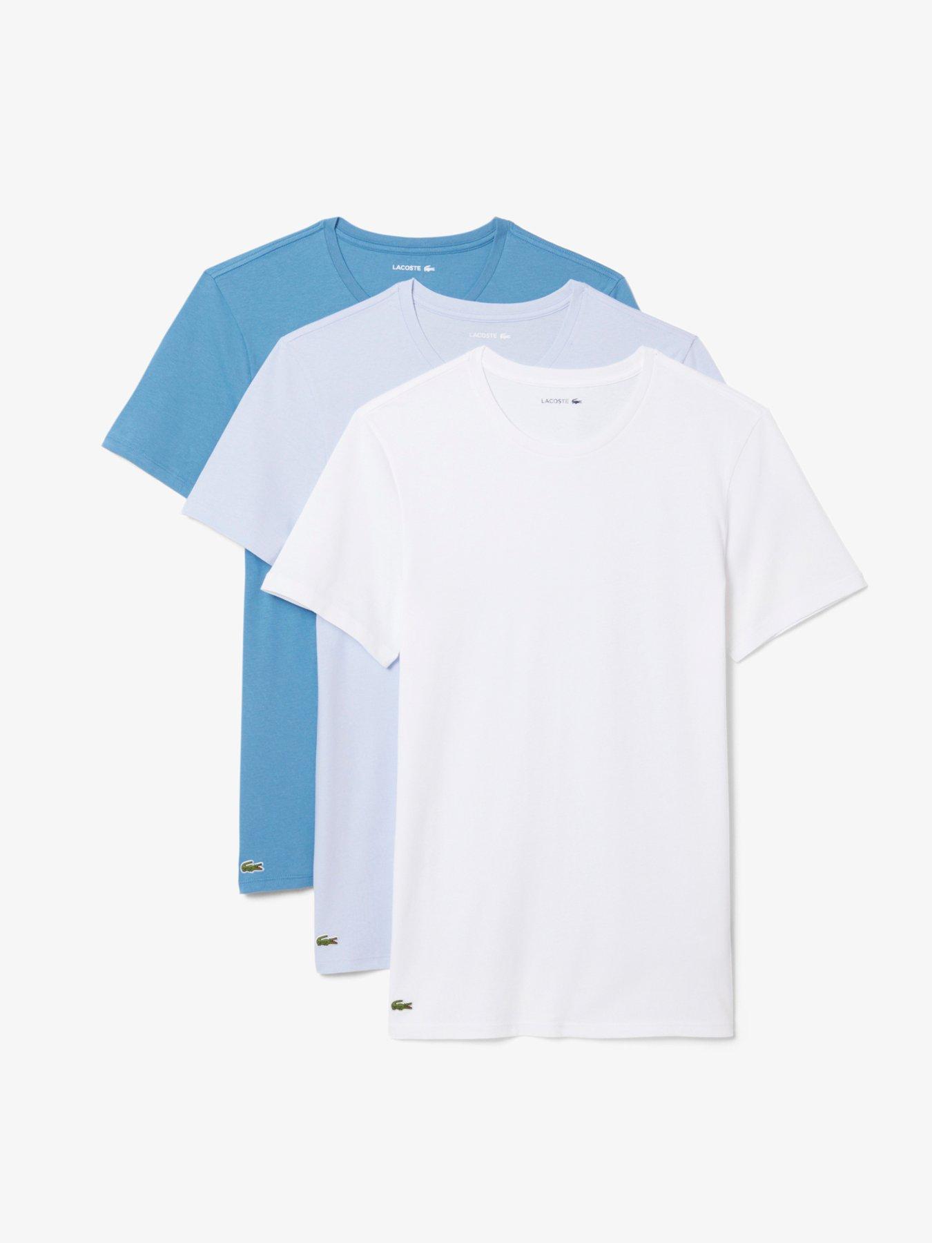 Image 1 of 5 of Lacoste 3-Pack Cotton Crew Neck T-Shirts- Multi