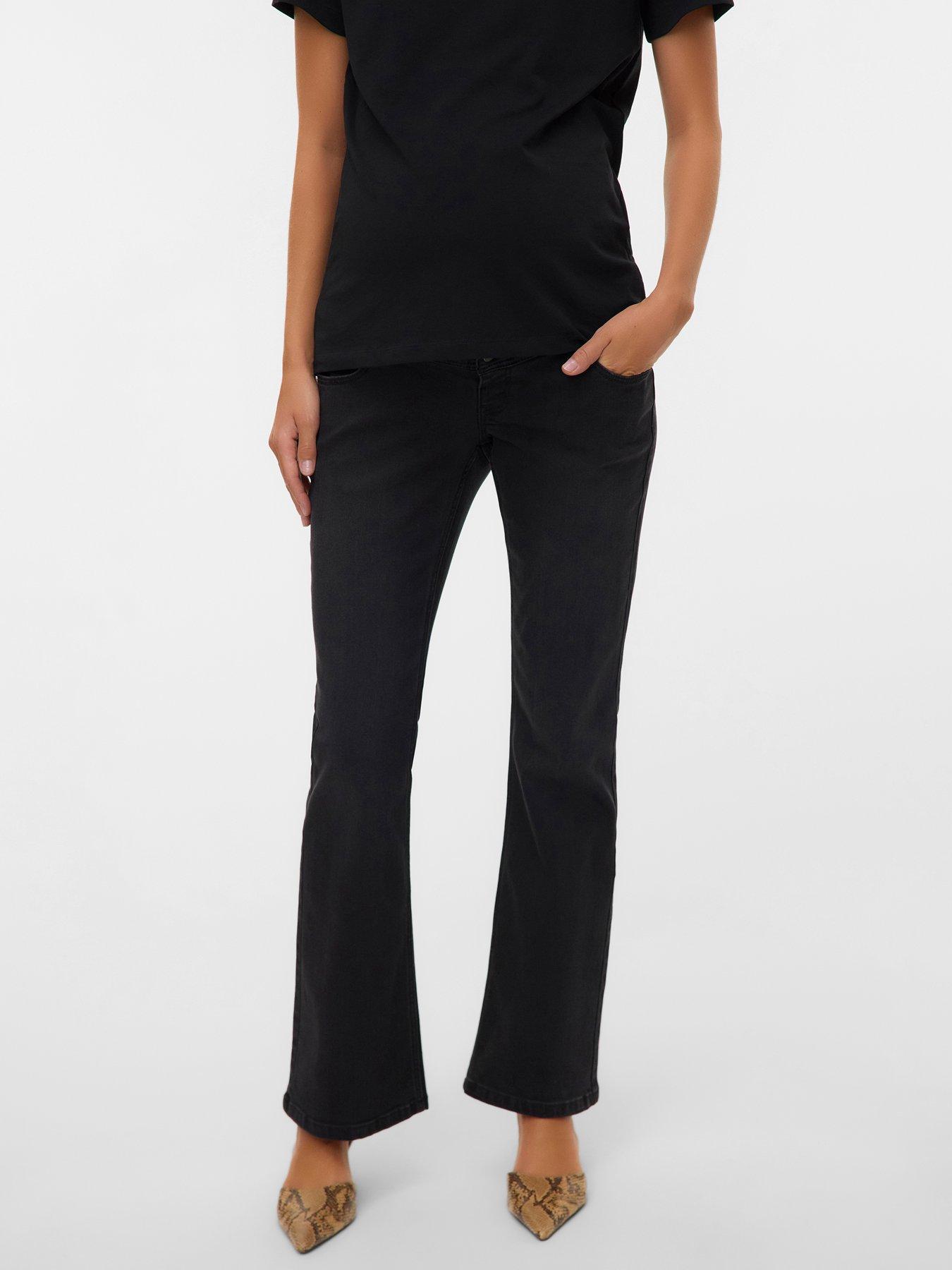 Mamalicious Flared Jeans - Black