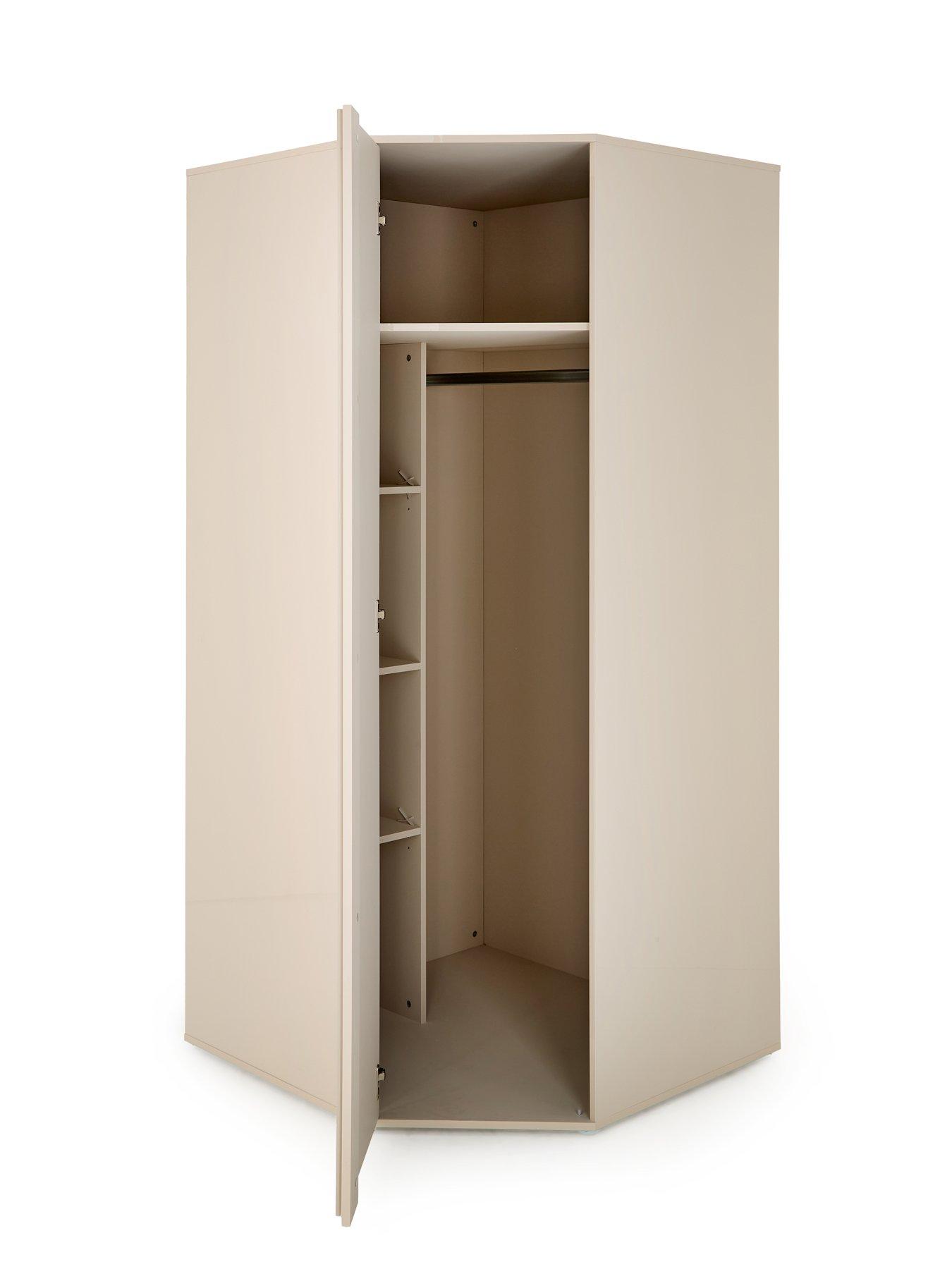 Image 4 of 6 of Very Home Layton Gloss Corner Wardrobe