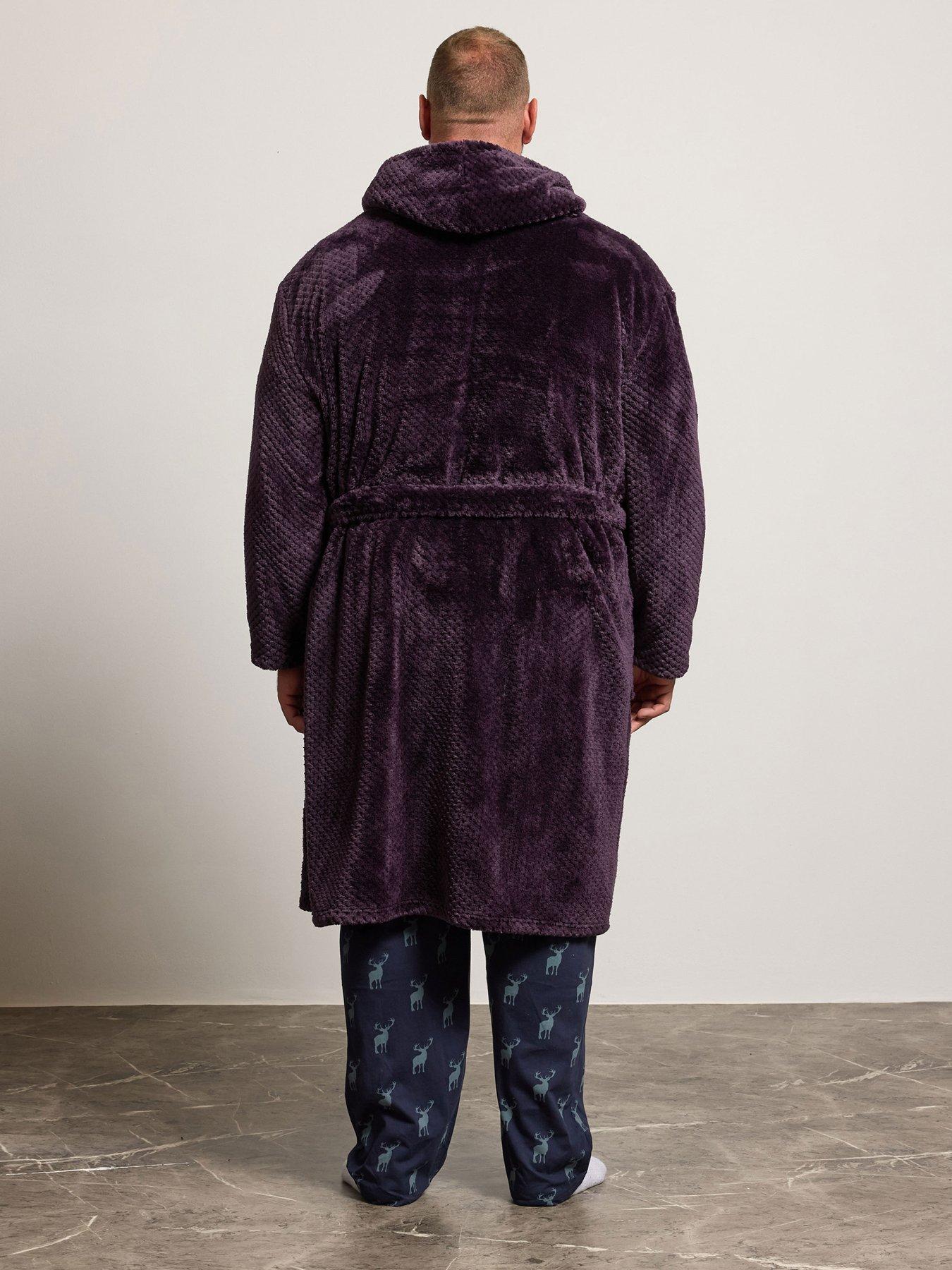 badrhino-textured-hooded-robe-redstillFront